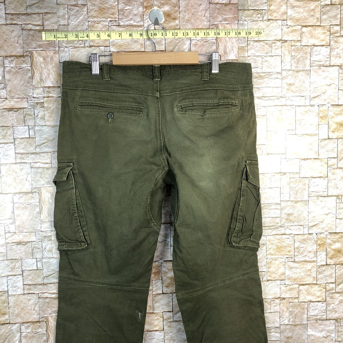 Japanese Brand Genide japan Green utility tactical Cargo Pants #A590 Size US 35 - 16 Thumbnail
