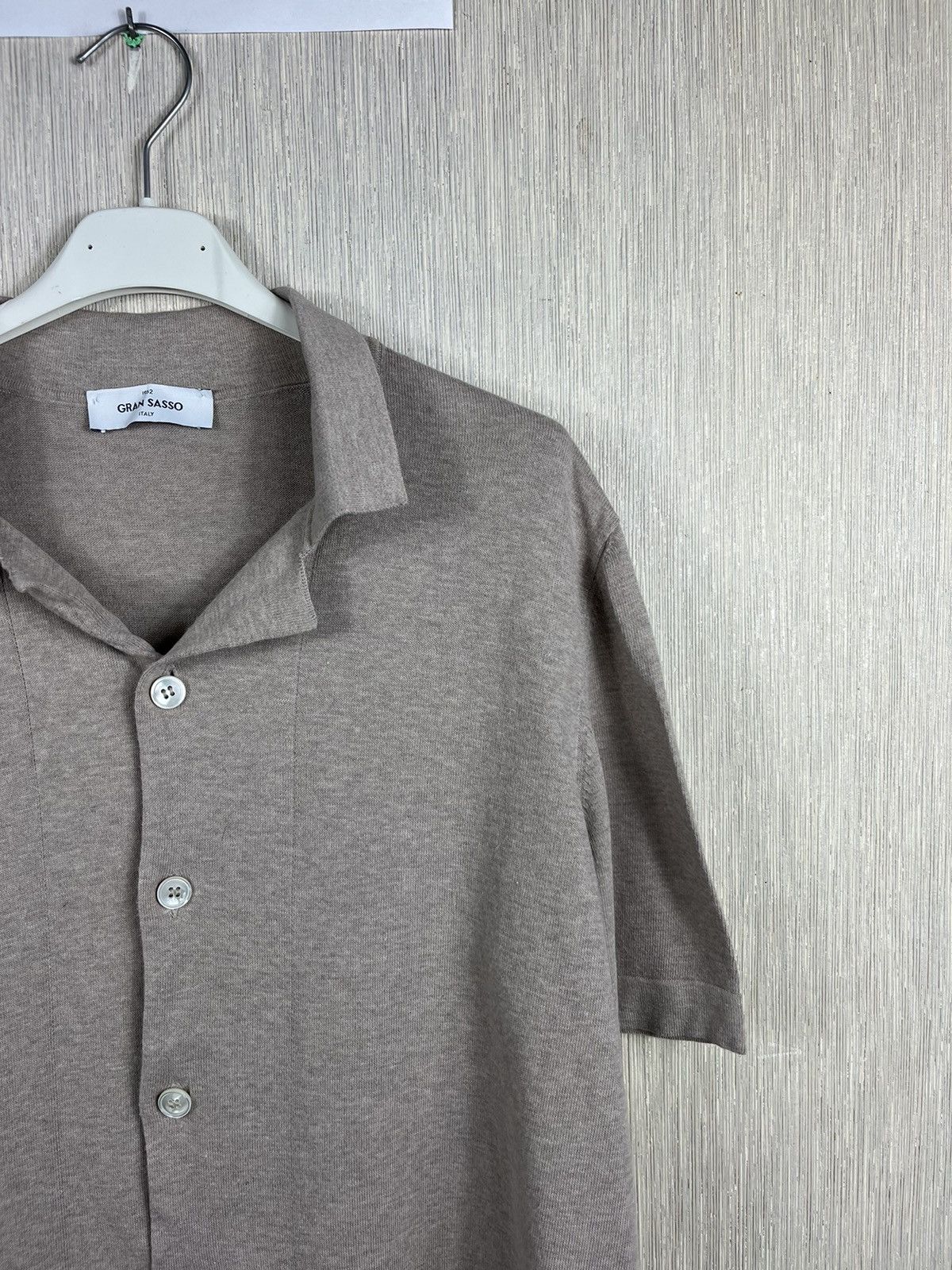 Gran Sasso Gran Sasso cotton button up short sleeve shirt tee cardigan Size US M / EU 48-50 / 2 - 3 Thumbnail