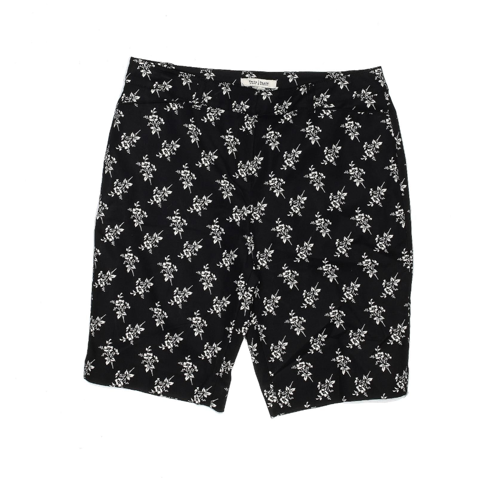 Other White House Black Market Size 10 Dressy Shorts Black Floral Size 32" / US 10 / IT 46 - 1 Thumbnail