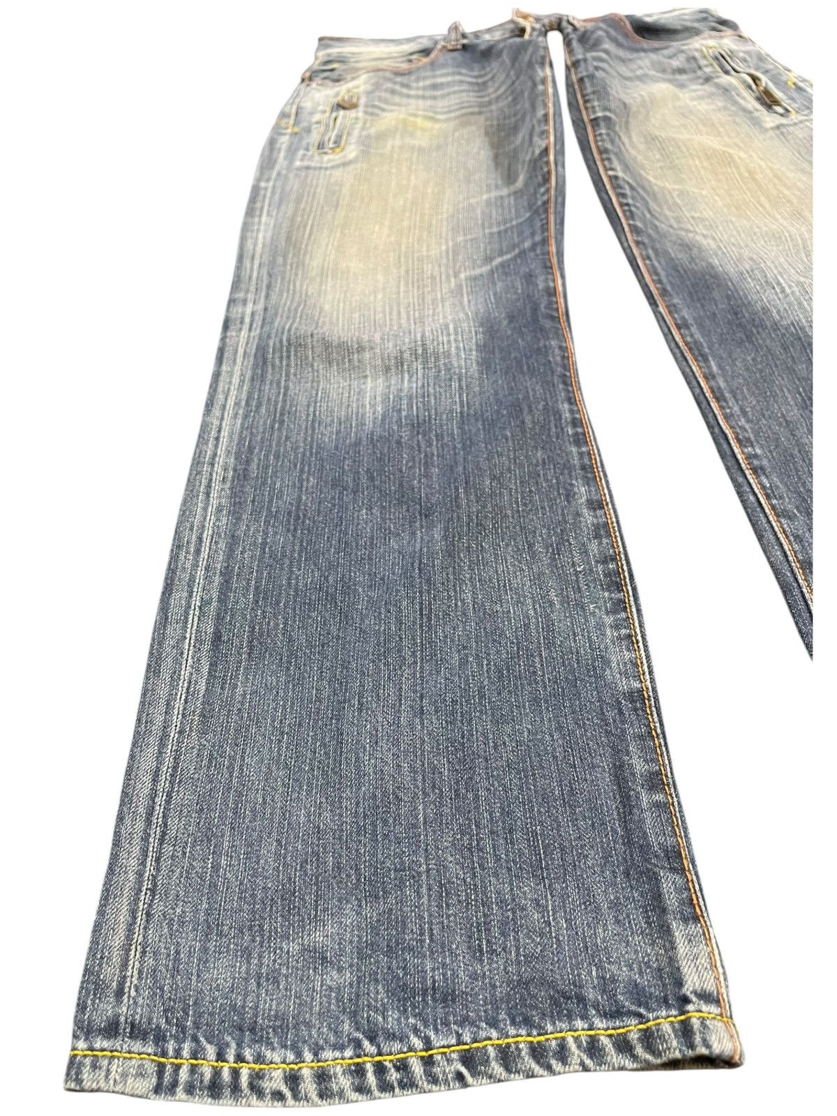 Edwin Vintage Rush Hour Red Indian Embroidded Buckle Belt Denim Size US 33 - 7 Thumbnail