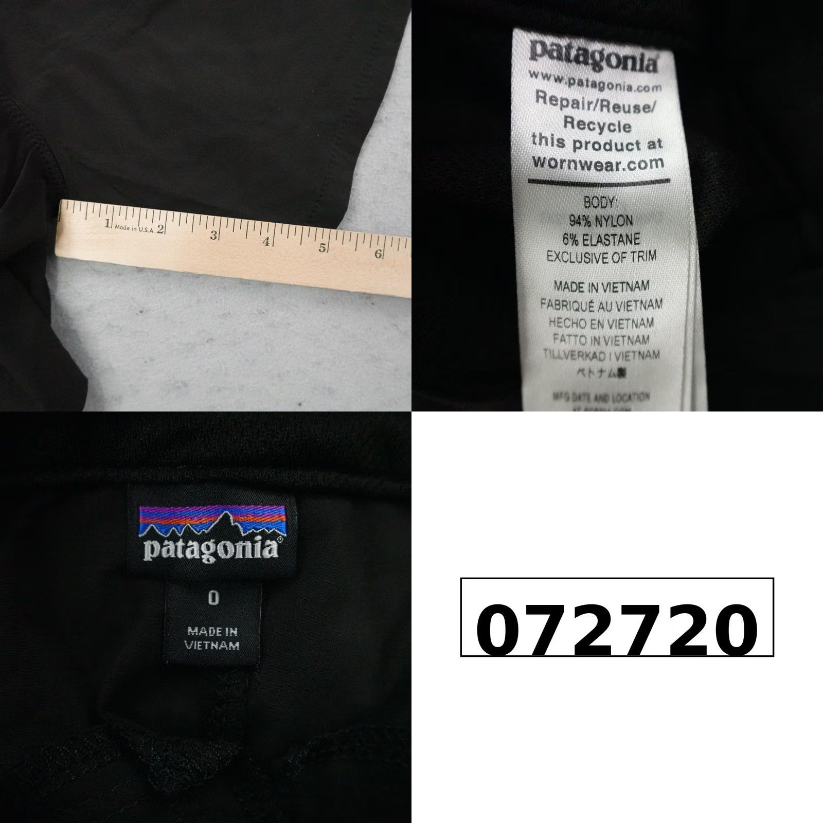 Patagonia Patagonia Shorts Womens 0 Black Quandary Lightweight Trail Hiking Drawstring Size 25" / US 0 / IT 36 - 8 Thumbnail