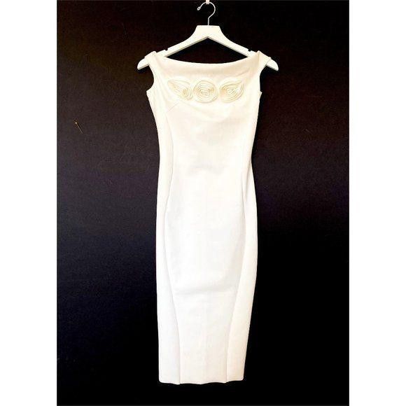 Chiara Boni NWT CHIARA BONI Sissel 3D Rose Bateau neck dress, size 40IT Size S / US 4 / IT 40 - 1 Thumbnail