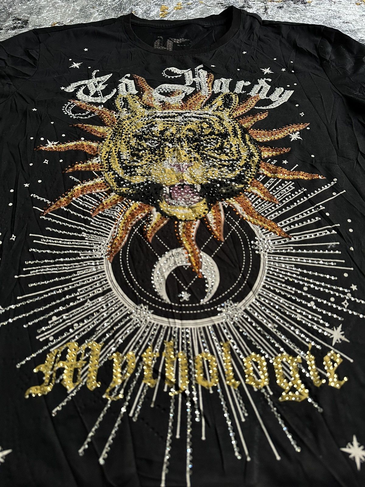 Japanese Brand ED HARDY MYTHOLOGIE CRAZY GLITTER LGB STYLE Size US L / EU 52-54 / 3 - 2 Thumbnail