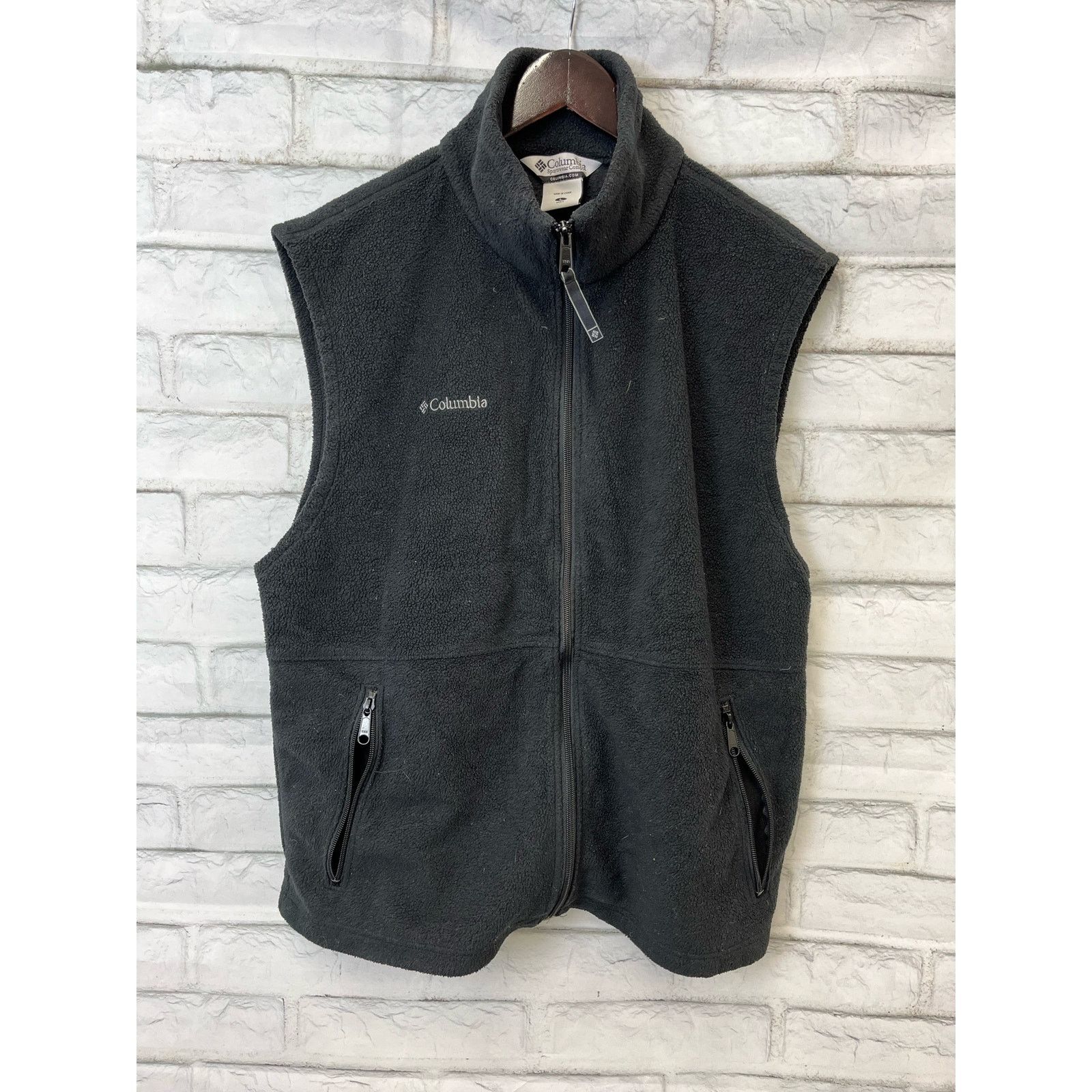 Columbia Columbia Fleece Vest Mens Large Black Full Zip Size US L / EU 52-54 / 3 - 1 Thumbnail