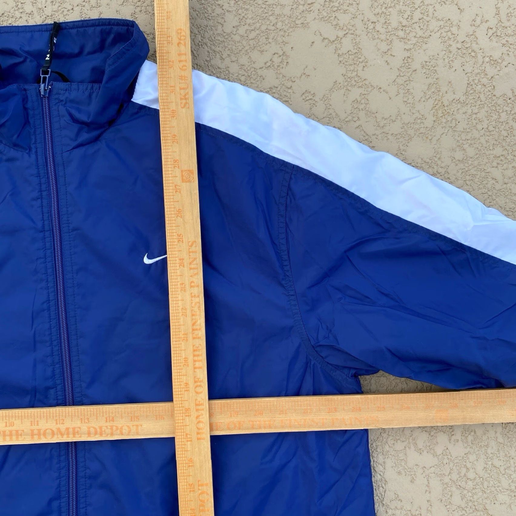 Nike VINTAGE Nike Jacket Full Zip Windbreaker Track Blue White Mens Adult Medium Navy Dri-Fit Size US M / EU 48-50 / 2 - 4 Thumbnail