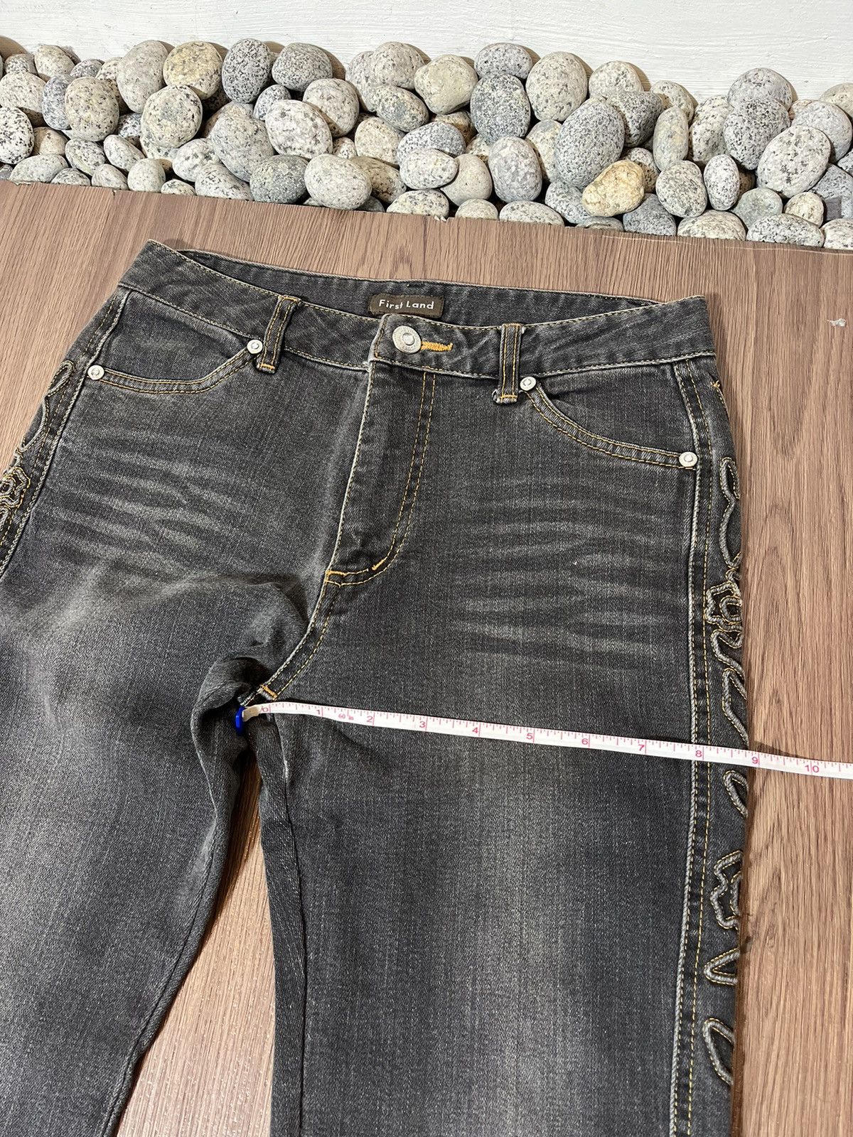 Hysteric Glamour × If Six Was Nine × Japanese Brand Jouer Aux Echecs japan floral embroidery flare denim Size US 27 - 15 Thumbnail