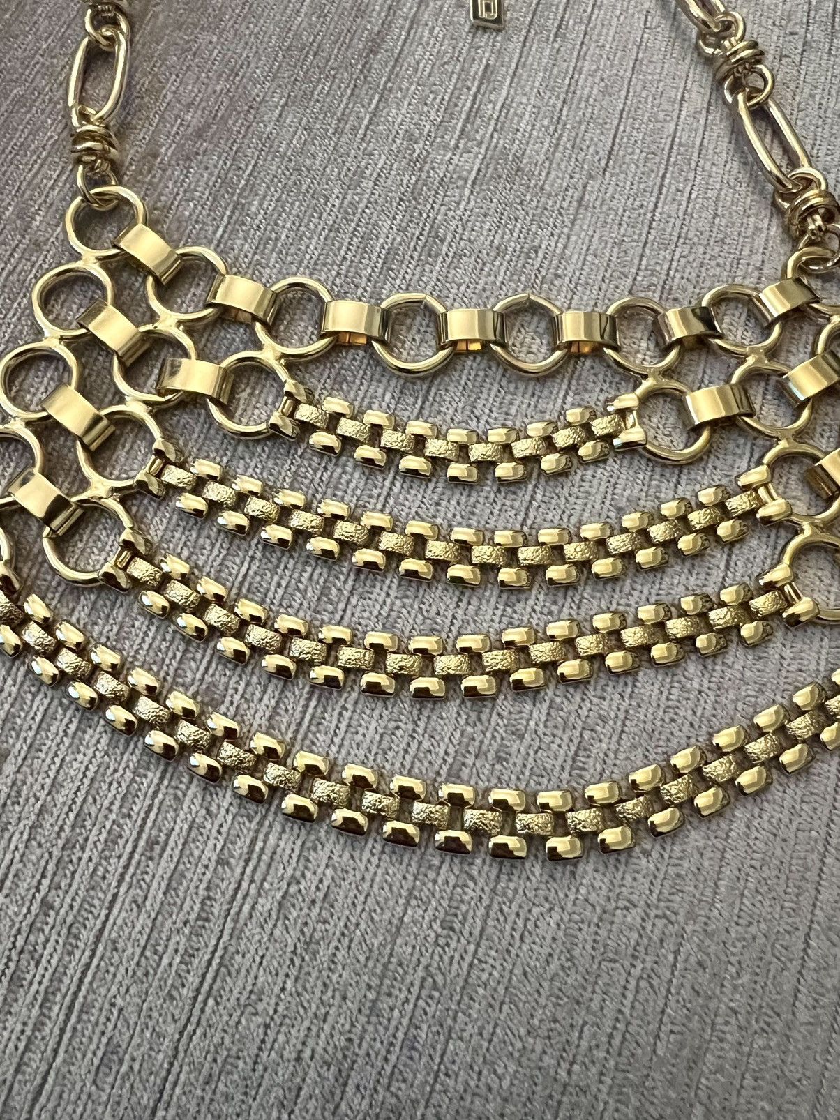 Other Dannijo Gold Plated Ari Draped Bib Statement Necklace Size ONE SIZE - 1 Thumbnail