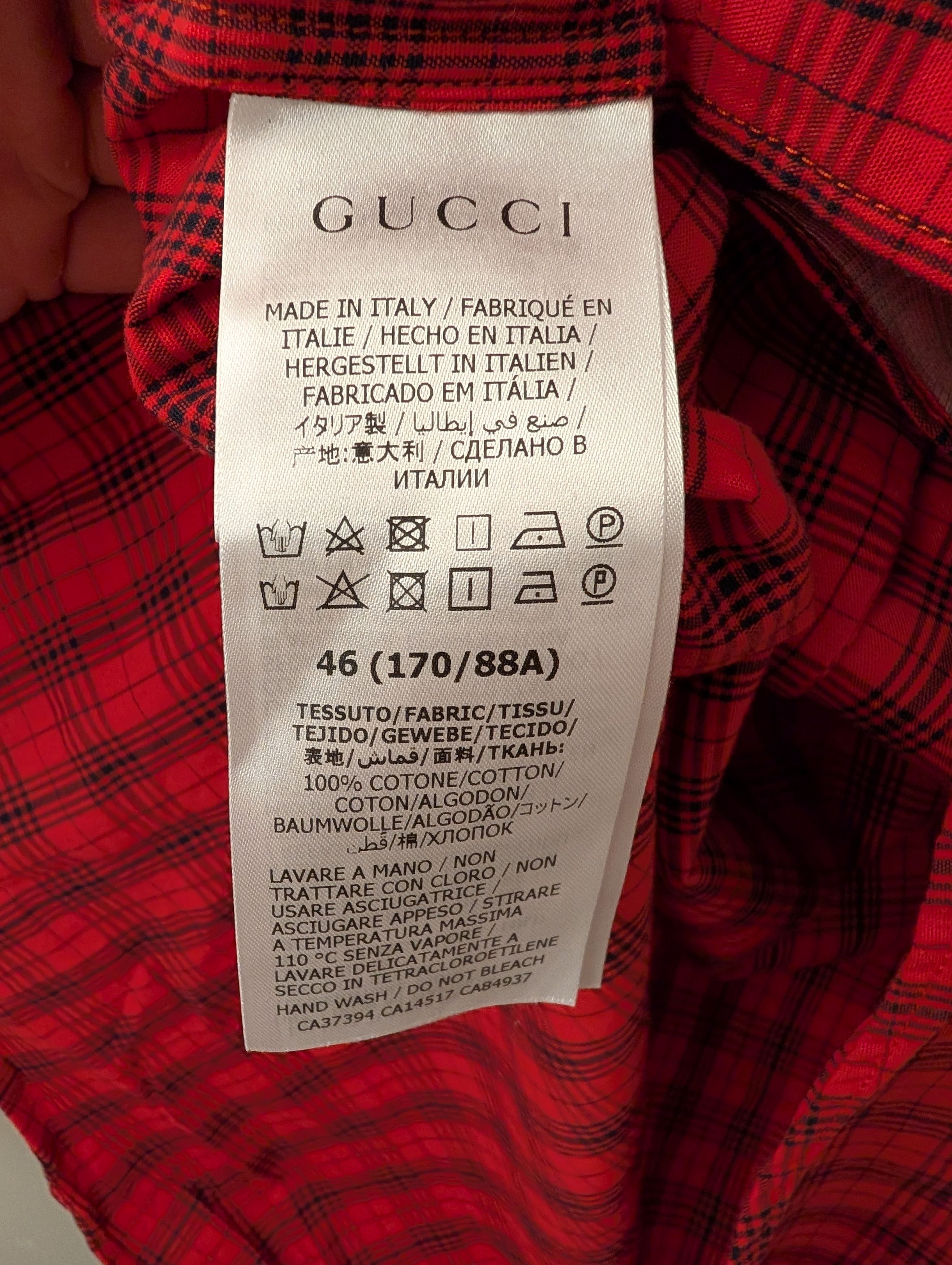 Gucci × The North Face Gucci x North Face Red Flannel Button-Up Size US M / EU 48-50 / 2 - 6 Thumbnail