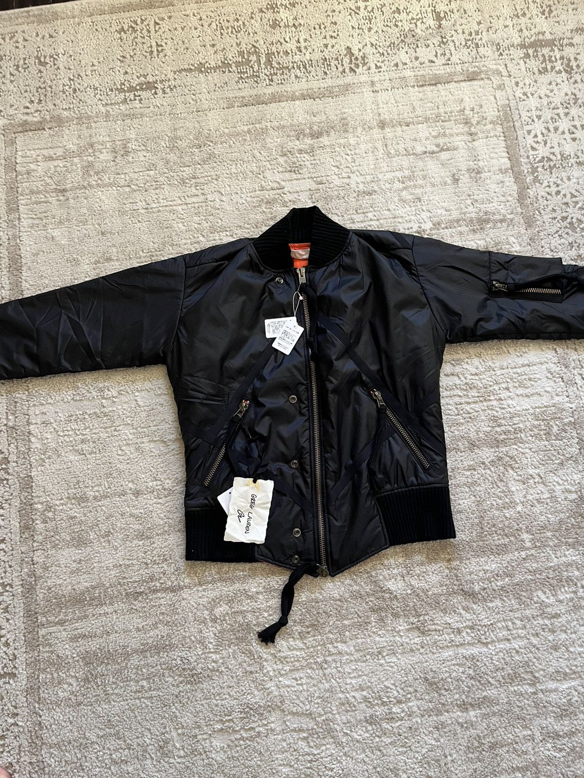 Greg Lauren Greg Lauren Black Nylon Flight Jacket Size US S / EU 44-46 / 1 - 4 Thumbnail