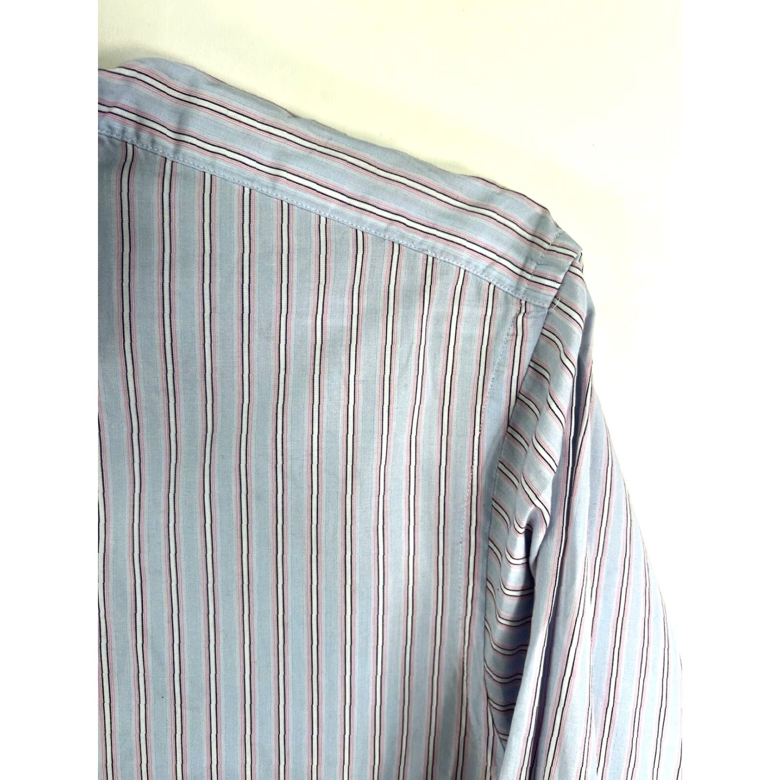Paul Smith VINTAGE Paul Smith London Striped Button-Up Shirt Mens Size 16.5 Blue Casual Business Size US L / EU 52-54 / 3 - 2 Thumbnail