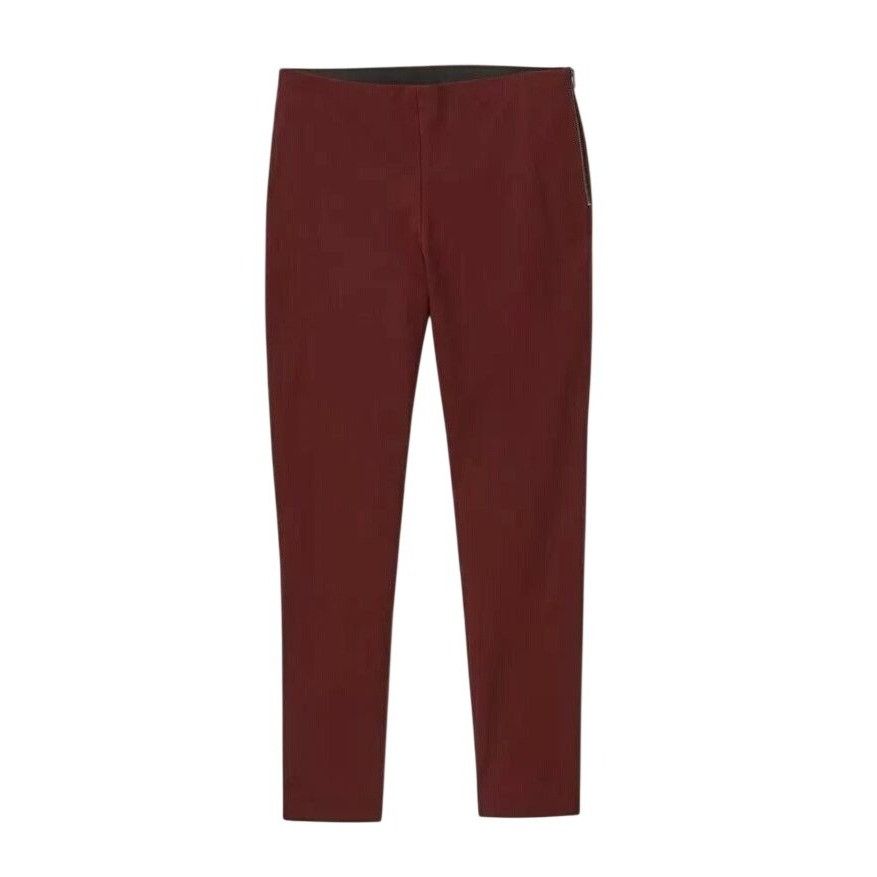 Other Womens High-Waisted Burgundy Skinny Ankle Pants Size 4 Size ONE SIZE - 3 Thumbnail