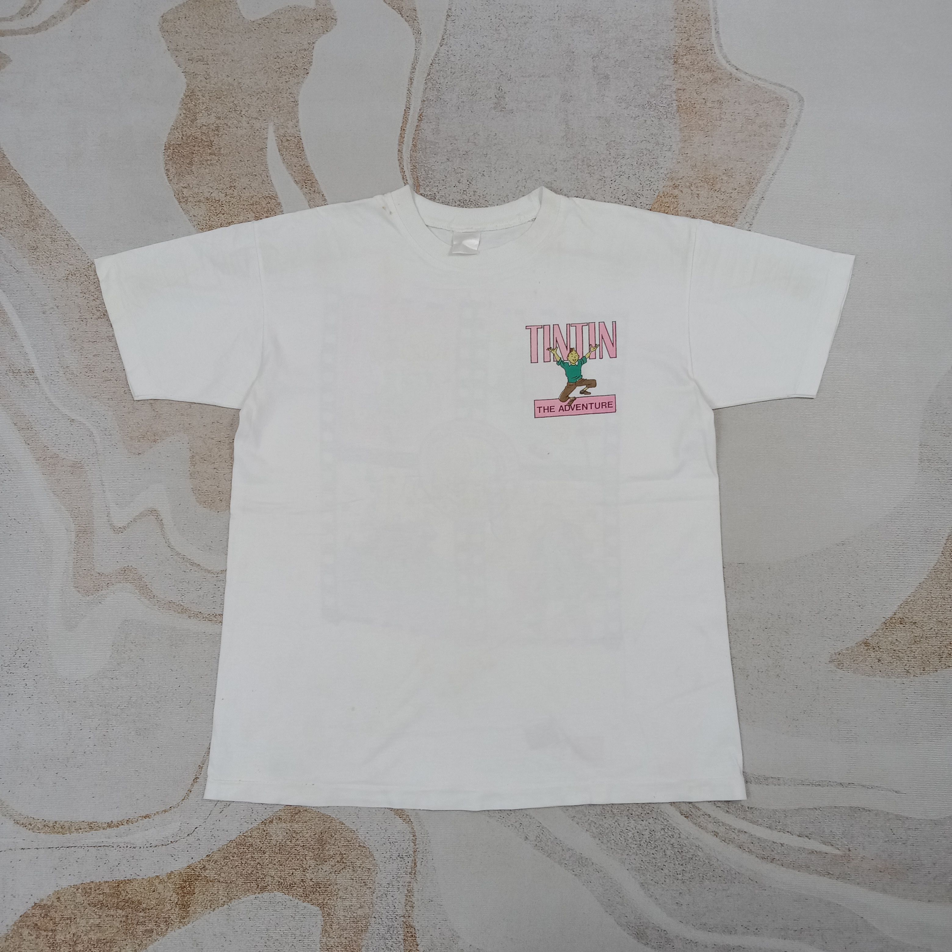 Vintage Adventure of Tintin American Cartoon Tshirt C267N50 Size US L / EU 52-54 / 3 - 3 Thumbnail