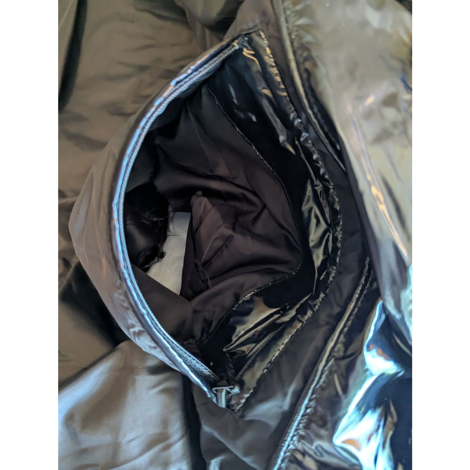 DKNY DKNY Sport Shiny Wet Look Puffer Jacket Size Large Women's Size L / US 10 / IT 46 - 4 Thumbnail
