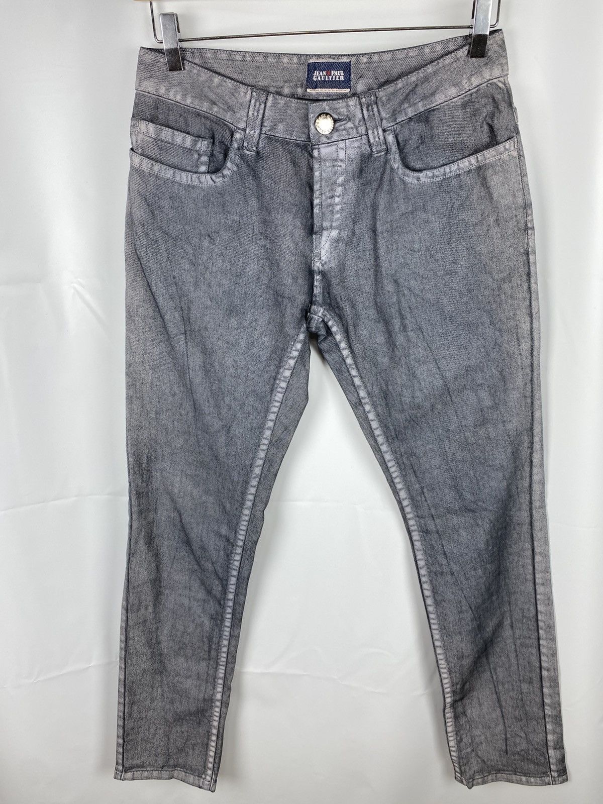 Jean Paul Gaultier Jean’s Paul Gaultier Frozen Dye Waxed Denim Jean Men size 29 Size US 29 - 1 Thumbnail
