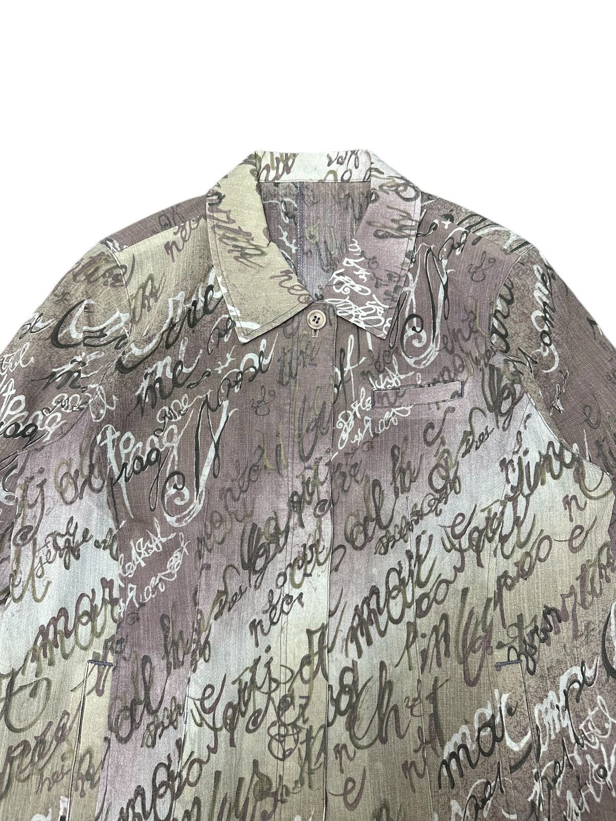 Issey Miyake 2000s DIANE ABSTRACT QUOTES AOP ISSEY MIYAKE STYLE SHIRT Size US L / EU 52-54 / 3 - 2 Thumbnail