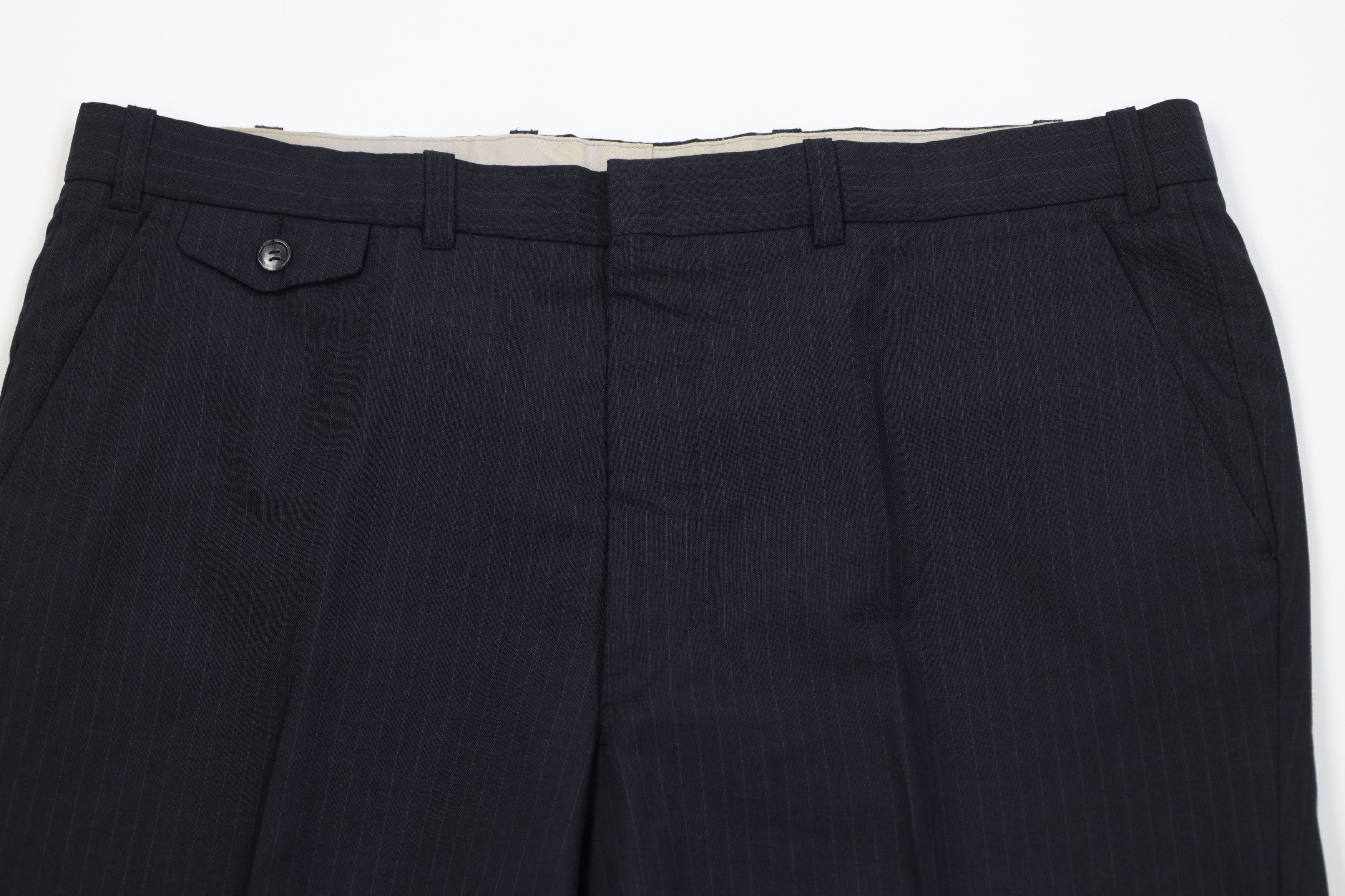 Vintage Vintage 70s Streetwear Pinstriped Wide Leg Chino Pants Size US 38 / EU 54 - 2 Thumbnail