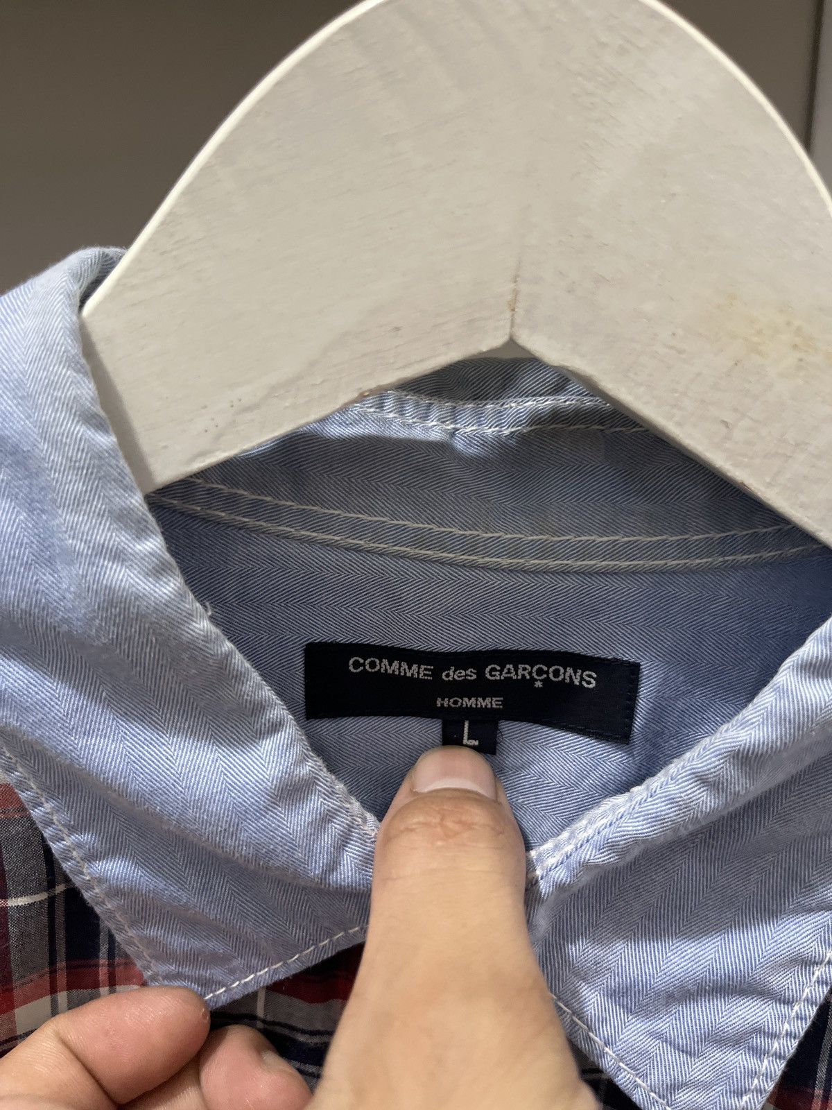 Comme des Garcons Homme Comme des garçons homme cut & sew shirt 2009 Size US L / EU 52-54 / 3 - 6 Thumbnail