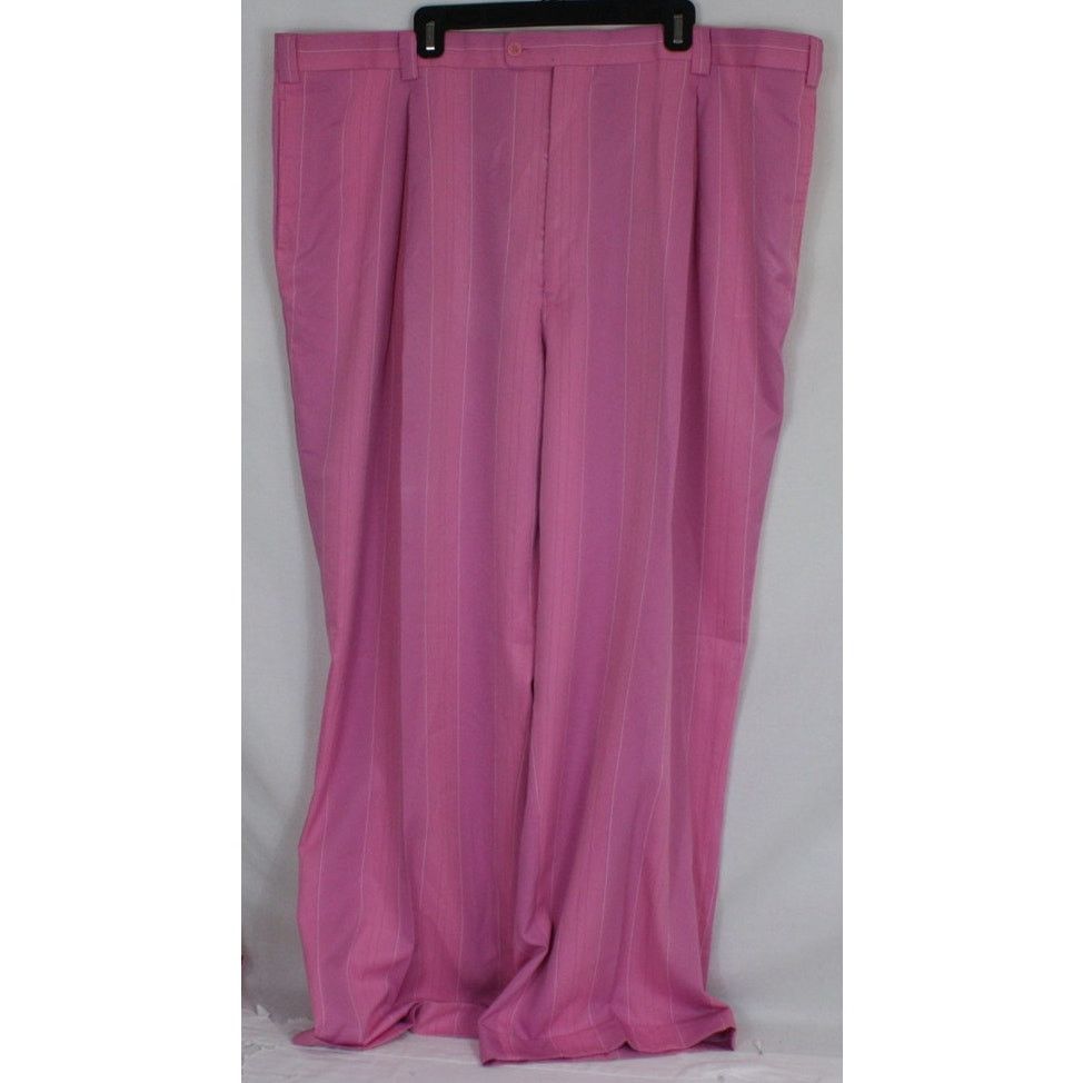 Falcone Vintage Falcone Pink Pinstripe Zoot Suit Mens 58L 46x31 Size 54L - 5 Thumbnail