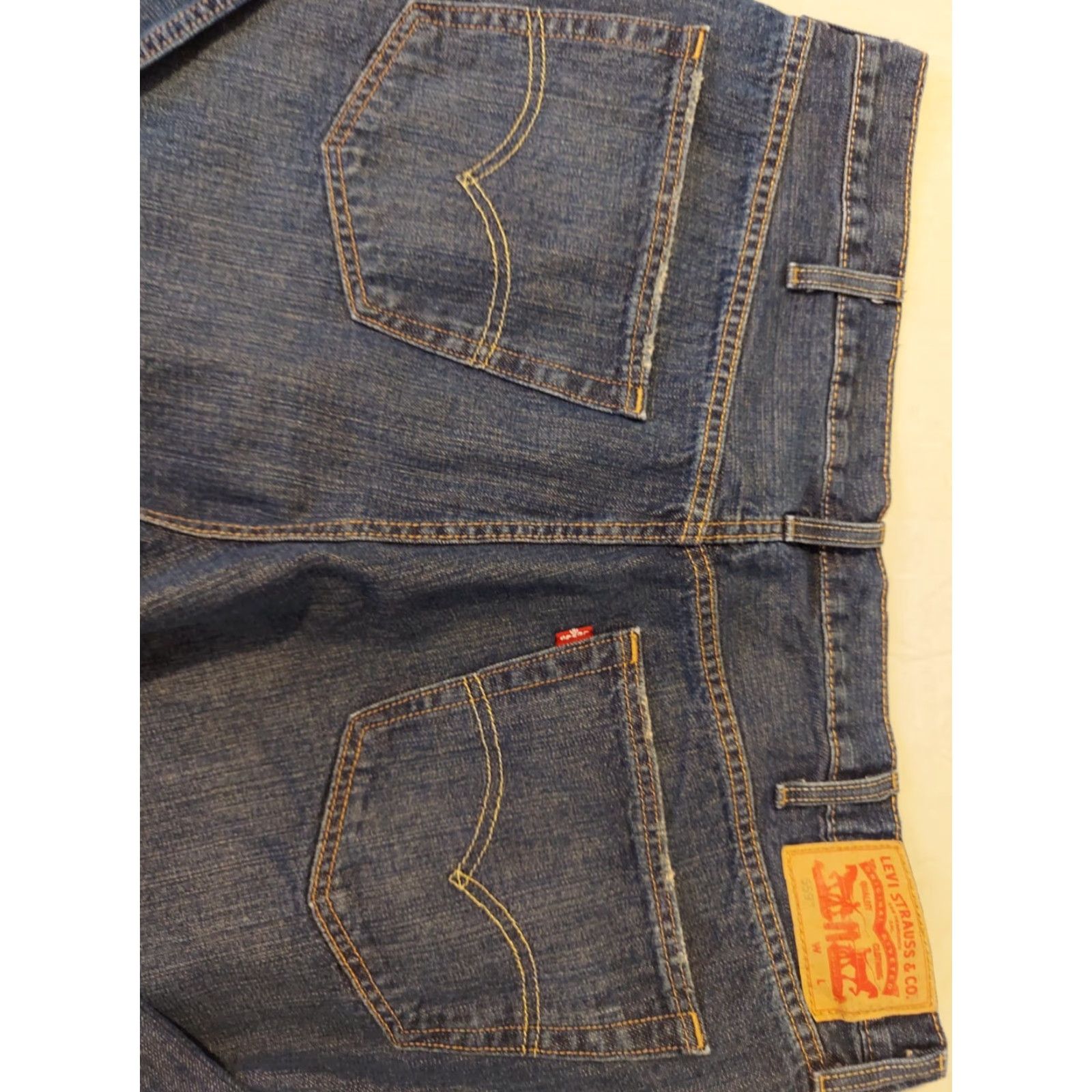 Levi's Levi's 559 Jeans Mens Straight Relaxed 44x29 Denim Blue Stretch Pants Regular Fit Size US 44 / EU 60 - 2 Thumbnail