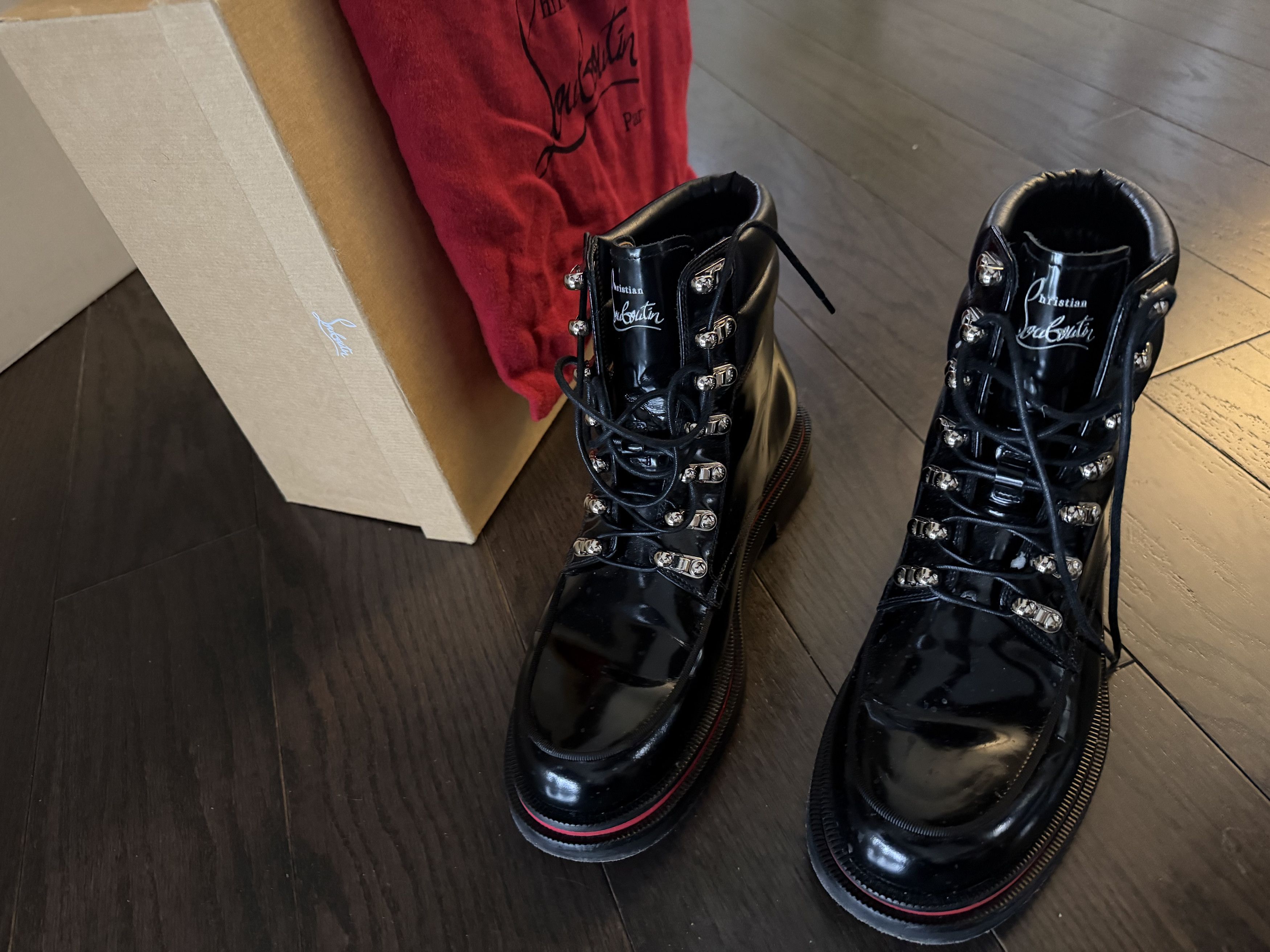 Christian Louboutin ALOPISTA FLAT CLF ABR/NAP/GG Size US 7 / EU 40 - 9 Thumbnail