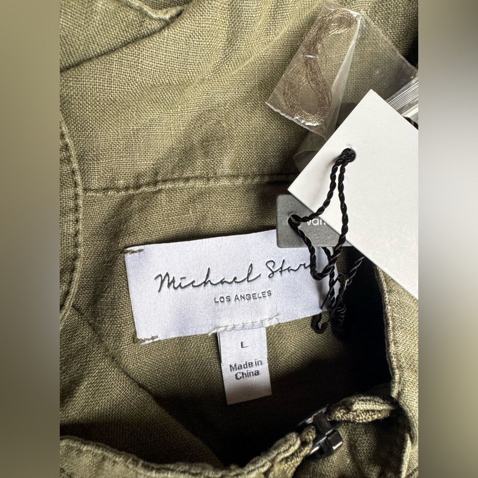 Michael Stars 🎉LAST PIECE🎉MICHAEL STARS Linen Frankie‎ Anorak Jacket Size L / US 10 / IT 46 - 4 Thumbnail
