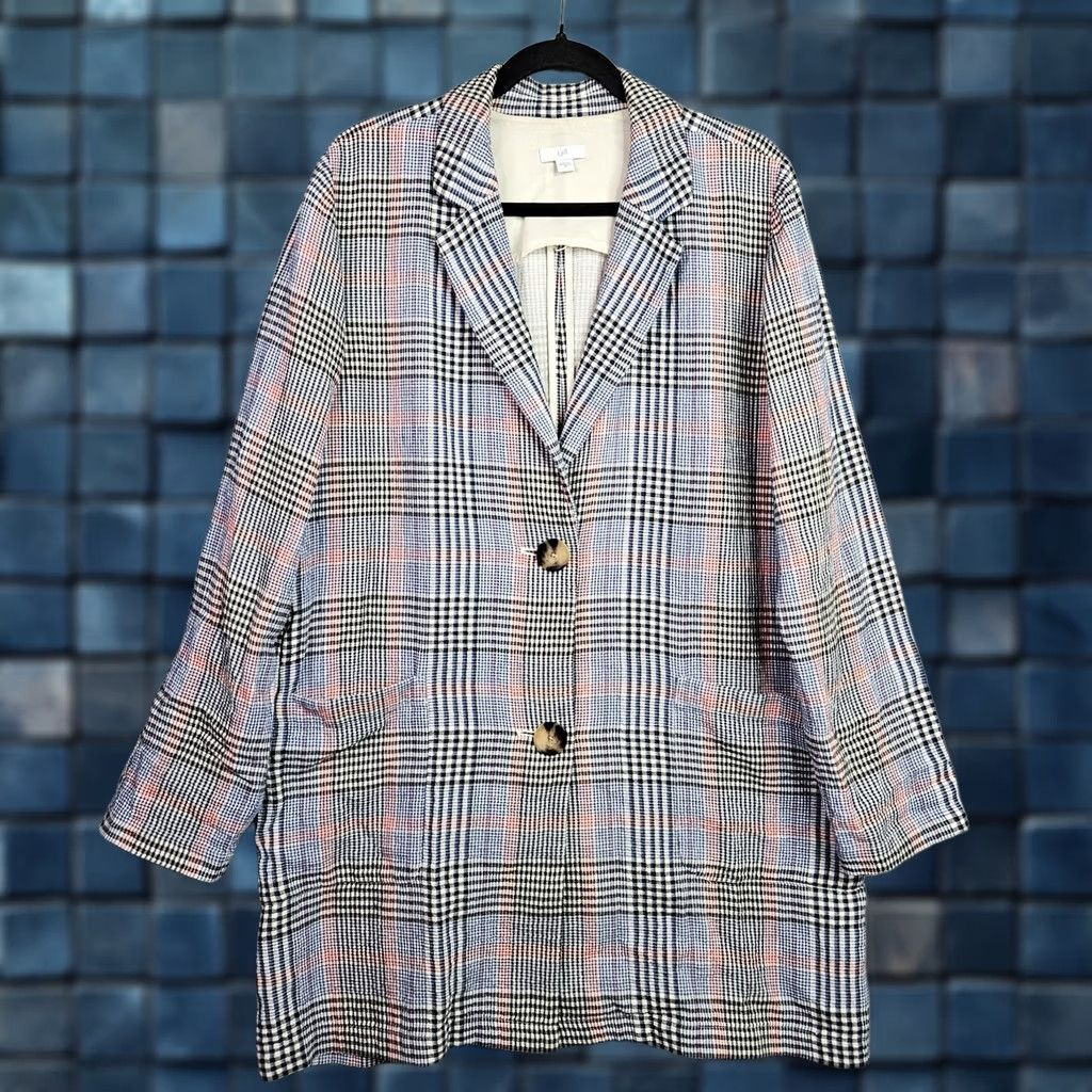 J. Jill J.JILL Button Up Lightweight Blazer Jacket Multicolor Solid Long Sleeve Regular Fit M Womens Size M / US 6-8 / IT 42-44 - 1 Thumbnail