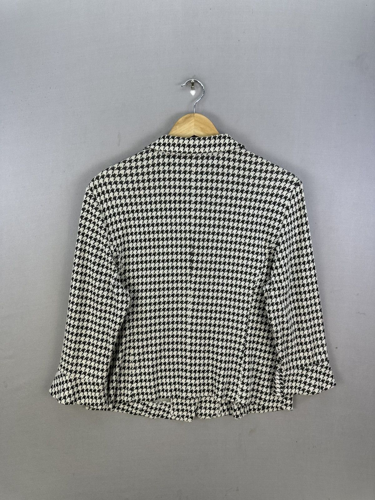 Pierre Cardin Pierre Cardin Houndstooth Rayon Coat Jacket Size S / US 4 / IT 40 - 4 Thumbnail