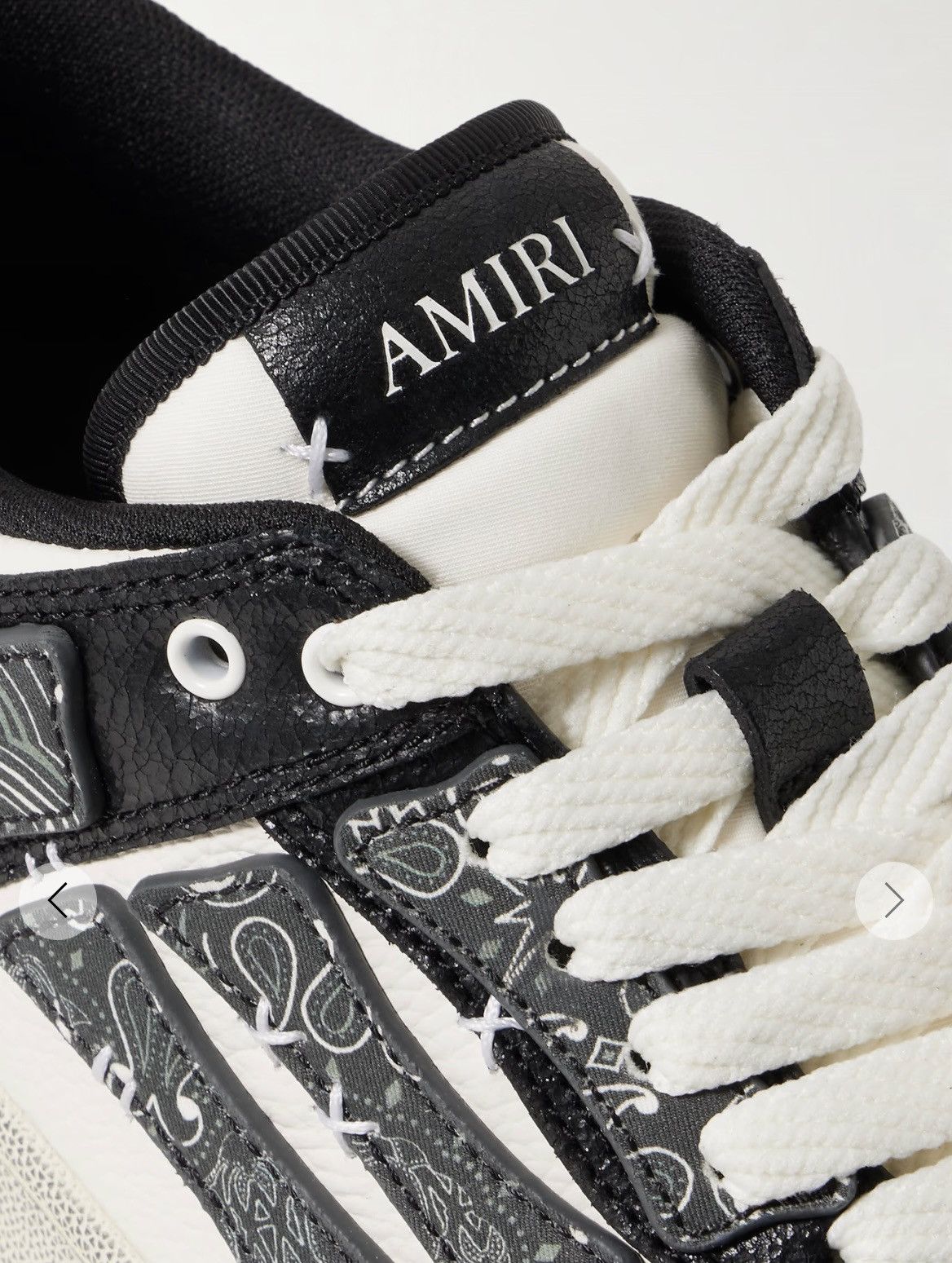 Amiri Amiri Shoes Skel Top Lows Black Bandana Size US 12 / EU 45 - 5 Thumbnail