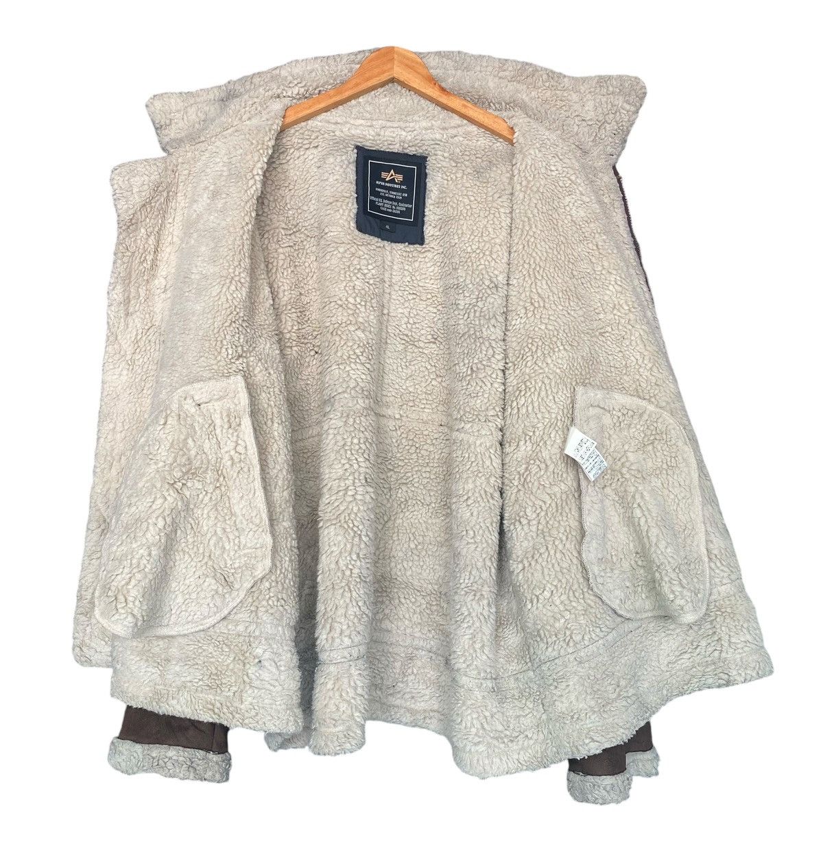 Alpha Industries Vtg ALPHA INDUSTRIES Sherpa Bomber B-3 Jacket Size US XXL / EU 58 / 5 - 18 Thumbnail