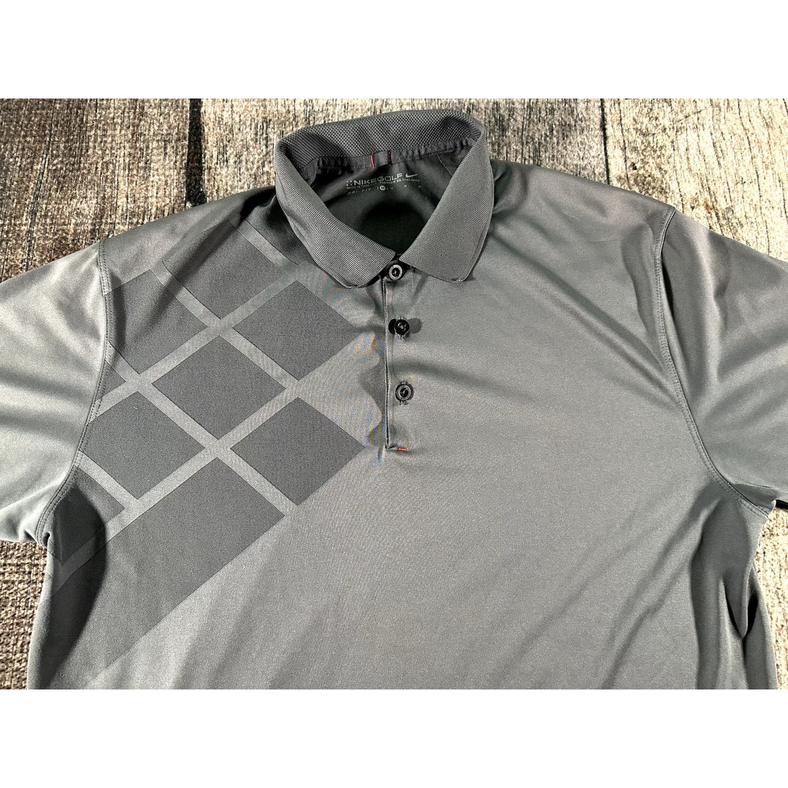 Nike Nike Golf Standard Dri Fit Grey Red Diamond Polo Shirt Mens Size US M / EU 48-50 / 2 - 2 Thumbnail