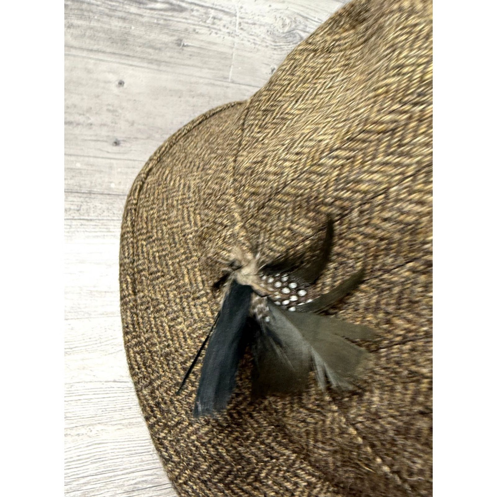 Vintage MOON Brown Fedora Wool Cap 7-7 1/8 M Men Hat Size 7 Brown Moon Fedora Wool Cap Mens 7-7 1/8 Size ONE SIZE - 5 Thumbnail
