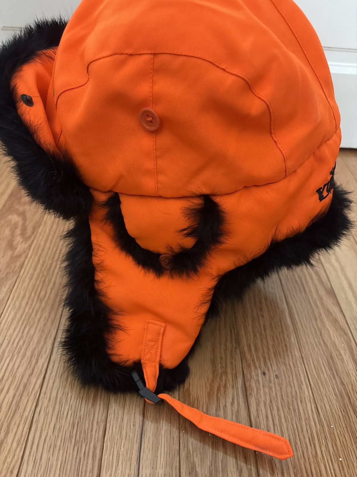 Yukon Outfitters Yukon Tracks Genuine Fur Lined Neon Orange Hunting Hat XL Size ONE SIZE - 2 Thumbnail