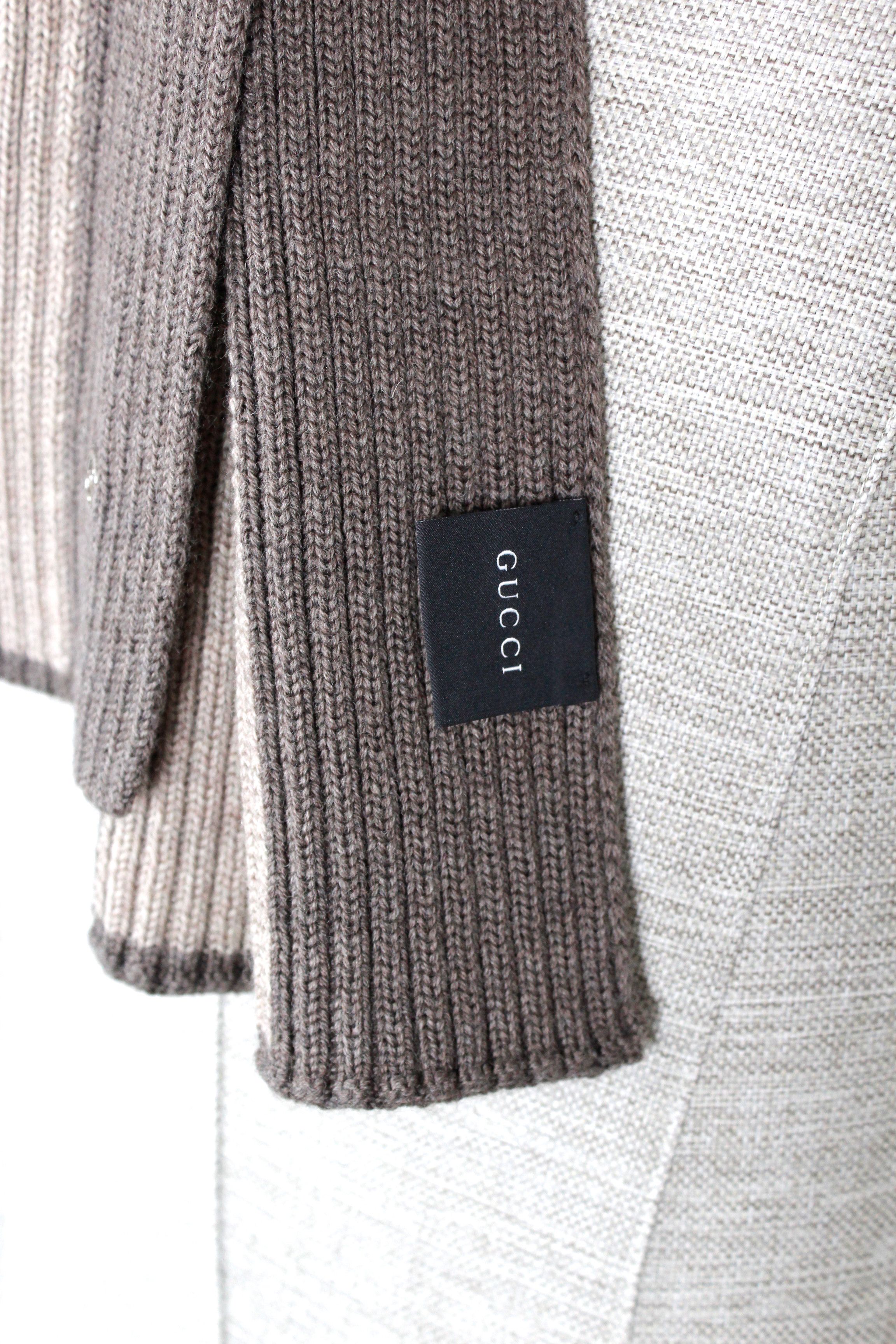 Gucci Gucci Logo Ribbed Wool Scarf Size ONE SIZE - 3 Thumbnail