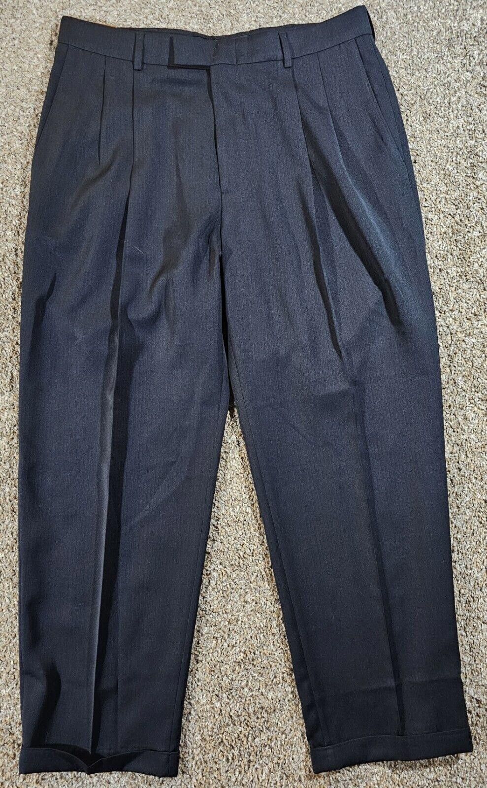 Haggar Haggar 34x29 Navy Blue Pleat Cuff Pants NWT Size US 34 / EU 50 - 1 Thumbnail
