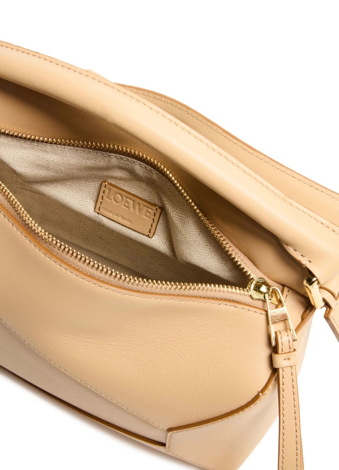 Loewe LOEWE Puzzle Small Edge Silk Beige Leather Handbag Size ONE SIZE - 4 Thumbnail