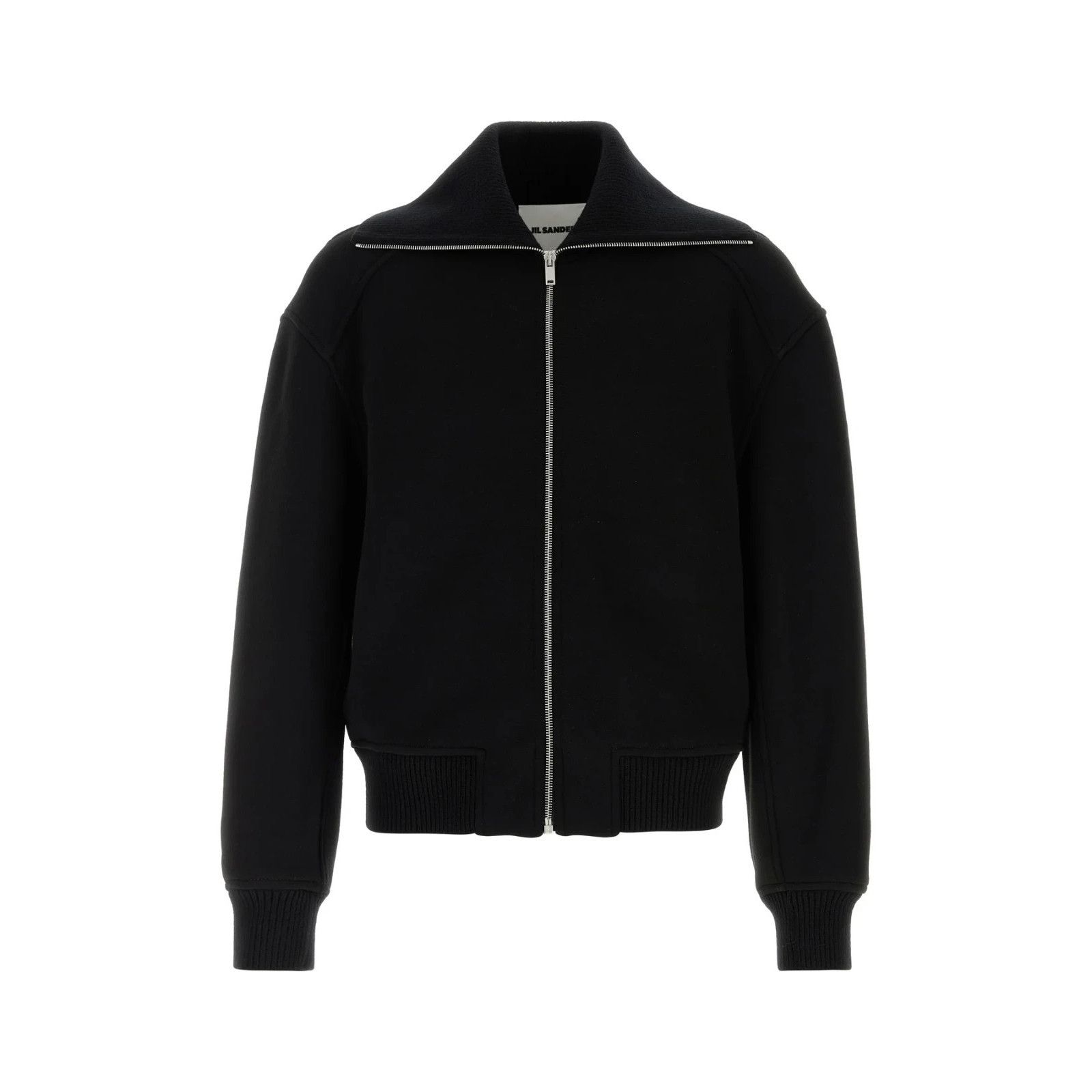 Jil Sander JIL SANDER Black Wool Blend Bomber Jacket New & Authentic (M Size US M / EU 48-50 / 2 - 1 Thumbnail