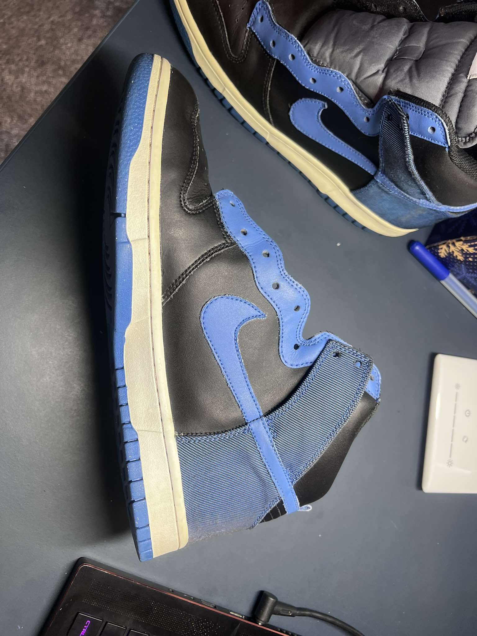 Nike × Vintage Nike SB 2009 Dunk High North black varsity blue flint Size US 10.5 / EU 43-44 - 1 Thumbnail
