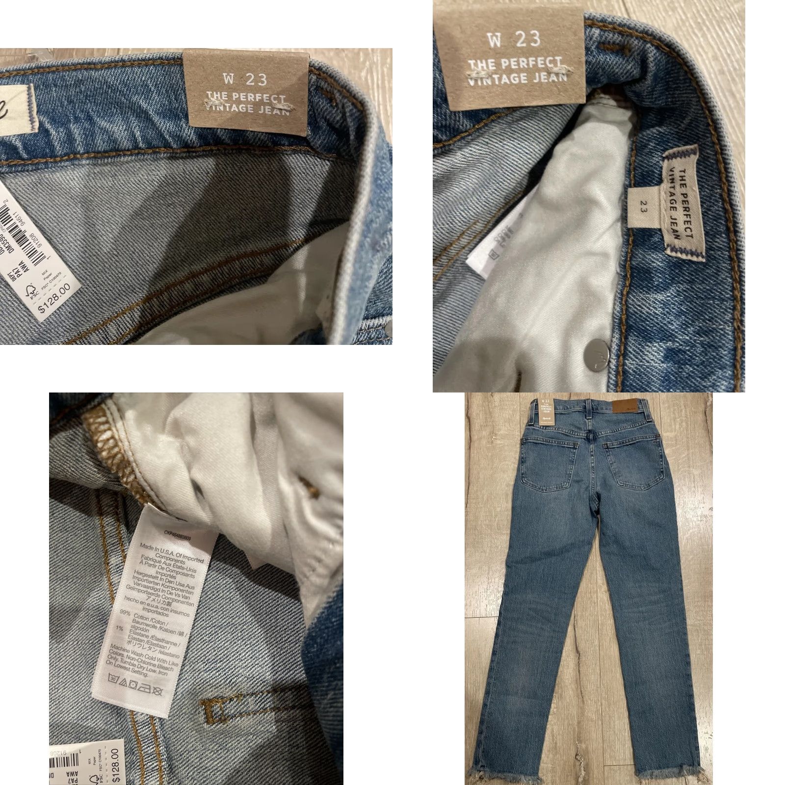 Madewell Madewell The Perfect Vintage Jean in Ainsworth Wash Size 23 New NWT Women’s Size 40" / US 18 - 8 Thumbnail