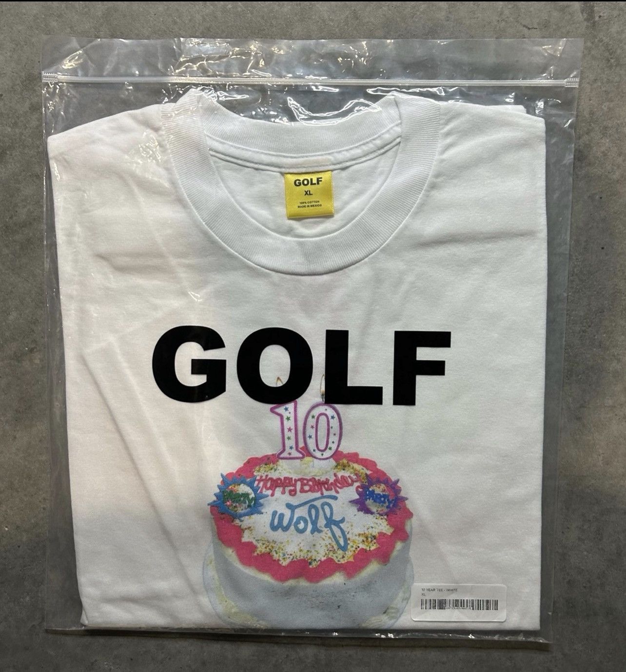 Golf Wang 10 YEAR TEE (SIZE XL) (WHITE) - GOLF WANG Size US XL / EU 56 / 4 - 1 Preview