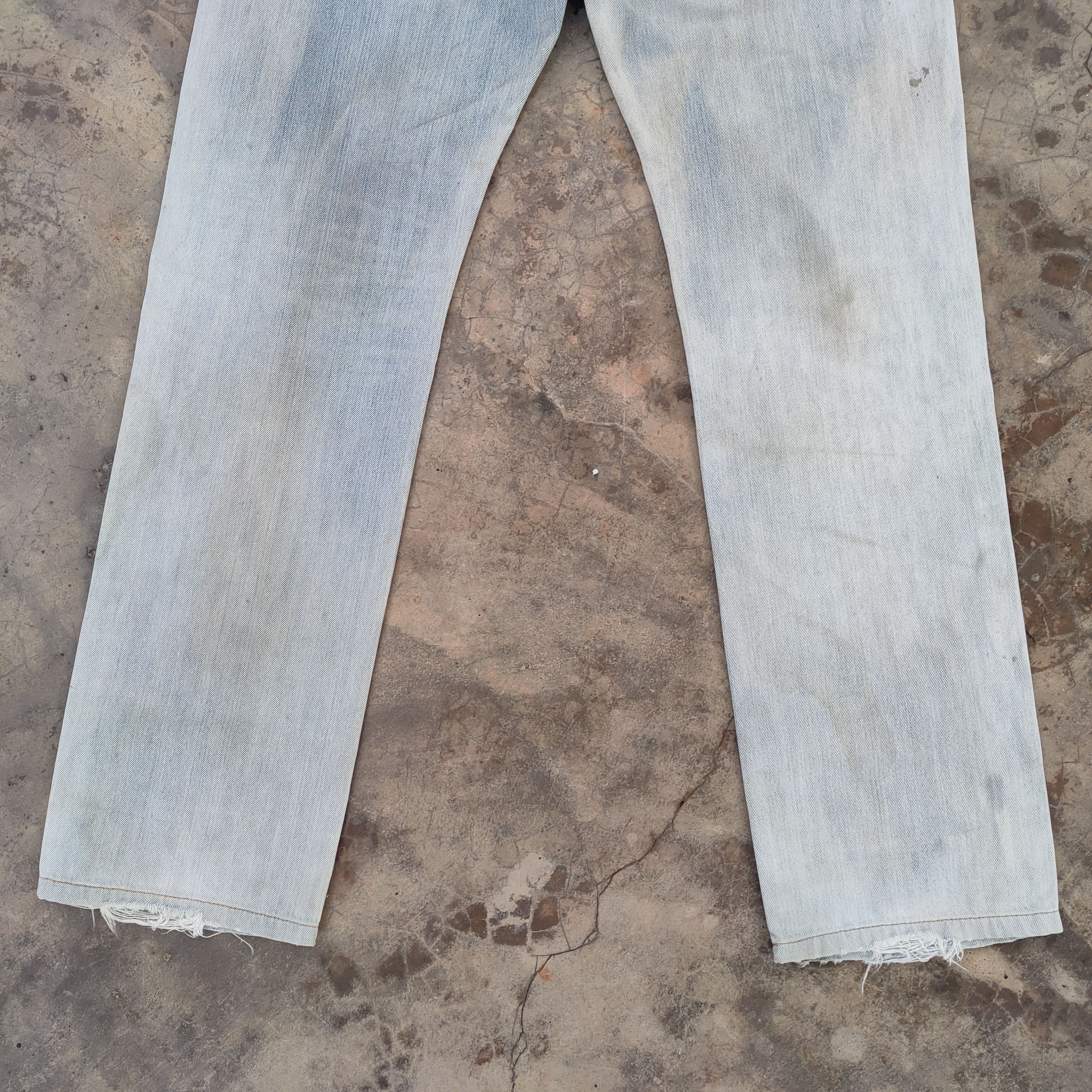 Japanese Brand × Jean VINTAGE JAPANESE FADED DIRTY DISTRESSED JEANS DENIM PANTS Size US 34 / EU 50 - 11 Thumbnail