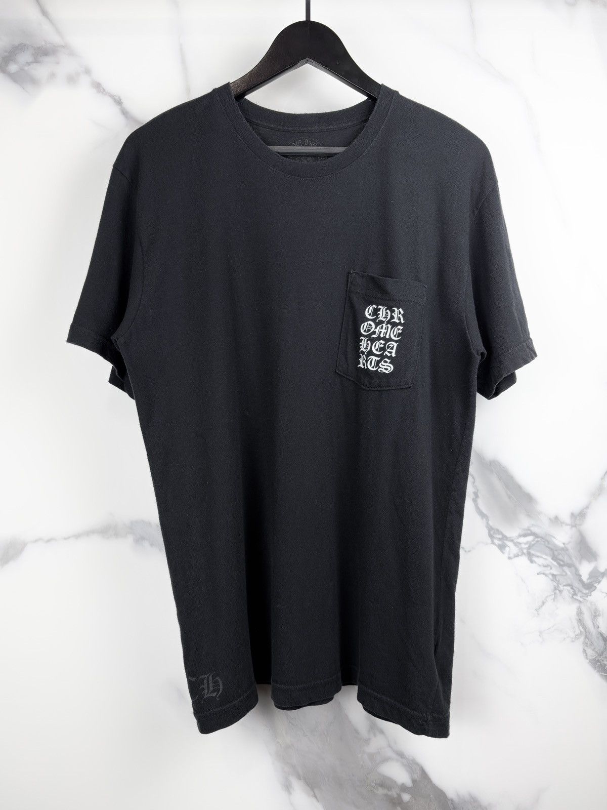 Chrome Hearts Chrome Hearts Eye Chart Scroll Logo Pocket Tshirt Black Size US L / EU 52-54 / 3 - 1 Thumbnail