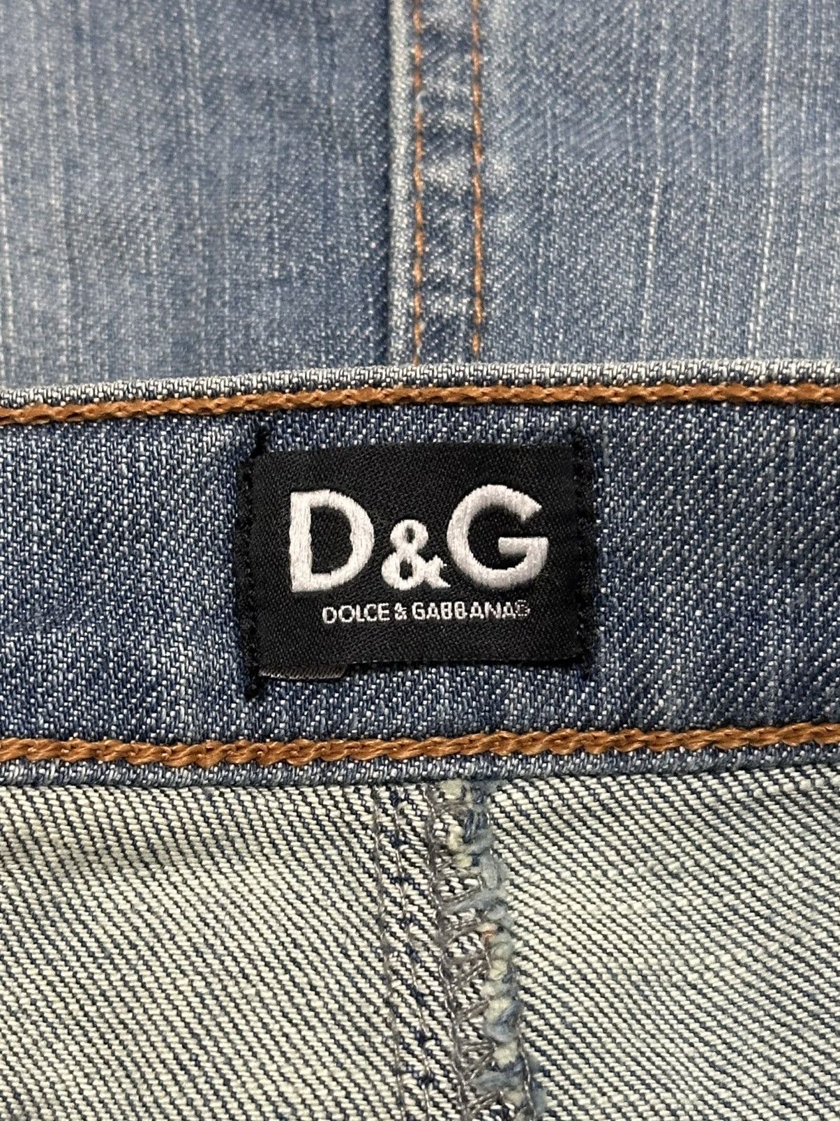 Dolce & Gabbana D&G Distressed Denim Mini Skirt Size 26" / US 2 / IT 38 - 6 Thumbnail