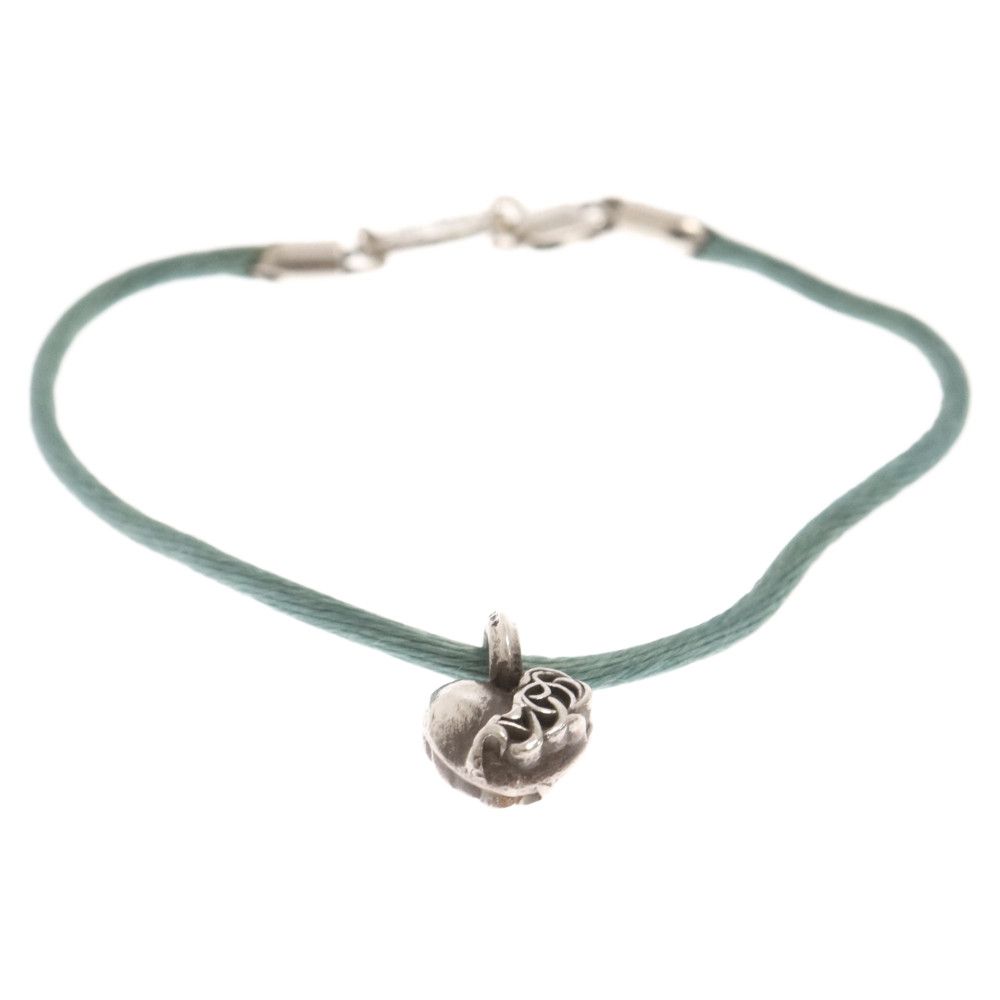 image of Chrome Hearts Caset Heart Stack Silk Bracelet - 7 Inch in Silver, Men's