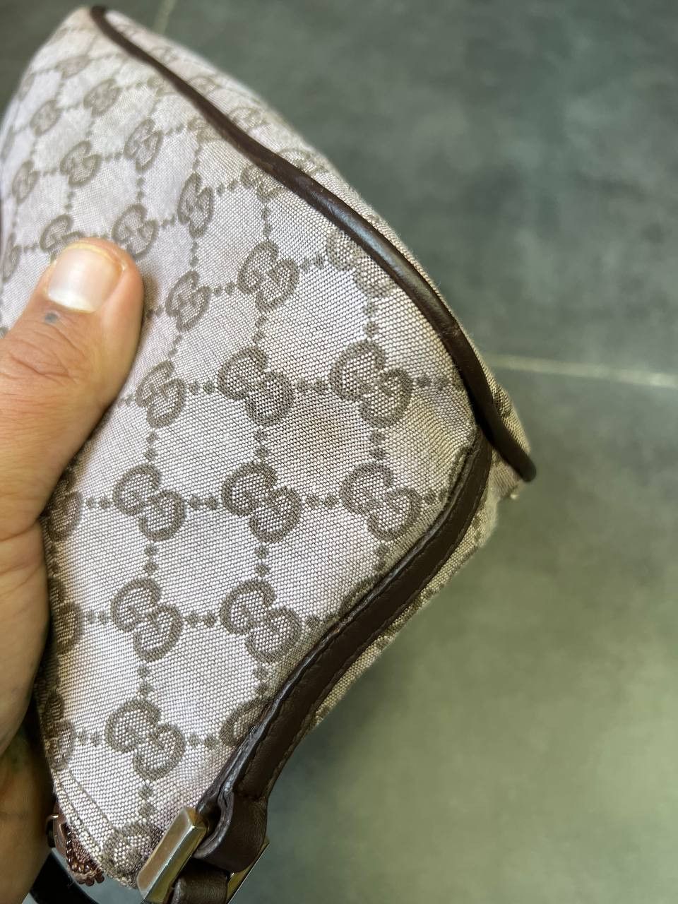 Gucci GUCCI BOAT POCHETTE GG monogram pink canvas BAG Size ONE SIZE - 17 Thumbnail