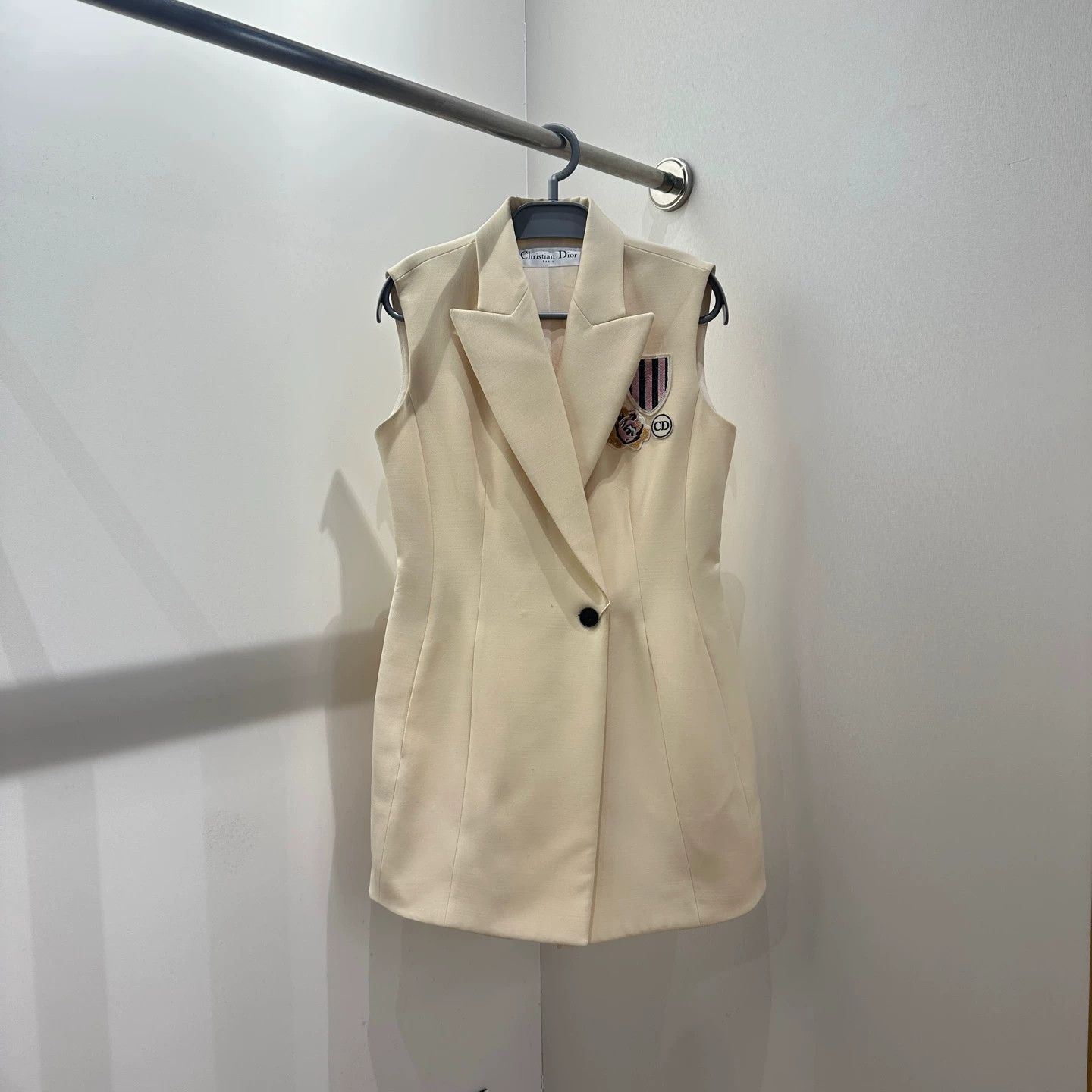 Christian Dior Monsieur CHRISTIAN DIOR mar111 Ivory Sleeveless Dress 40 Size M / US 6-8 / IT 42-44 - 1 Thumbnail
