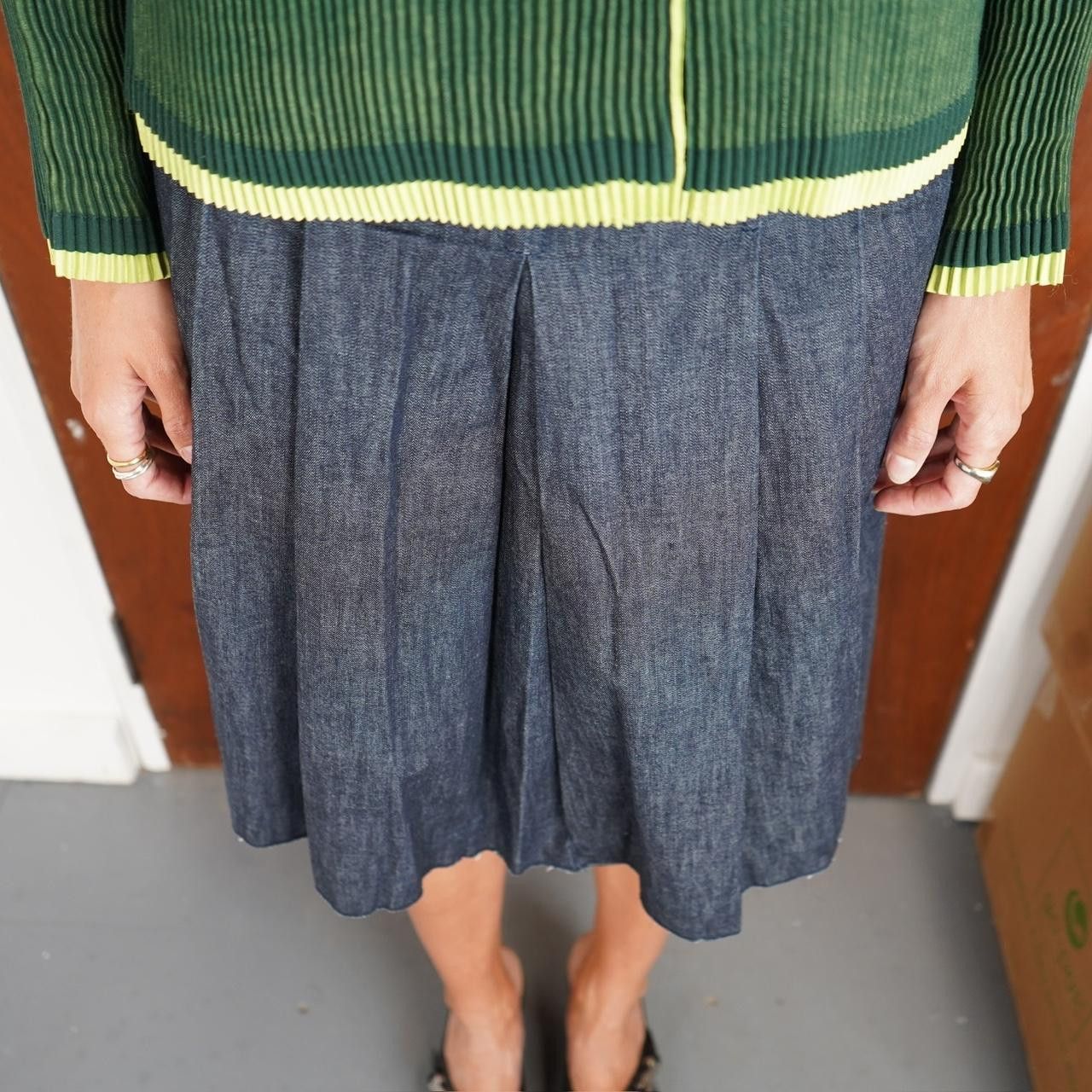 Prada Denim Prada Distressed Skirt Size 26" / US 2 / IT 38 - 2 Thumbnail