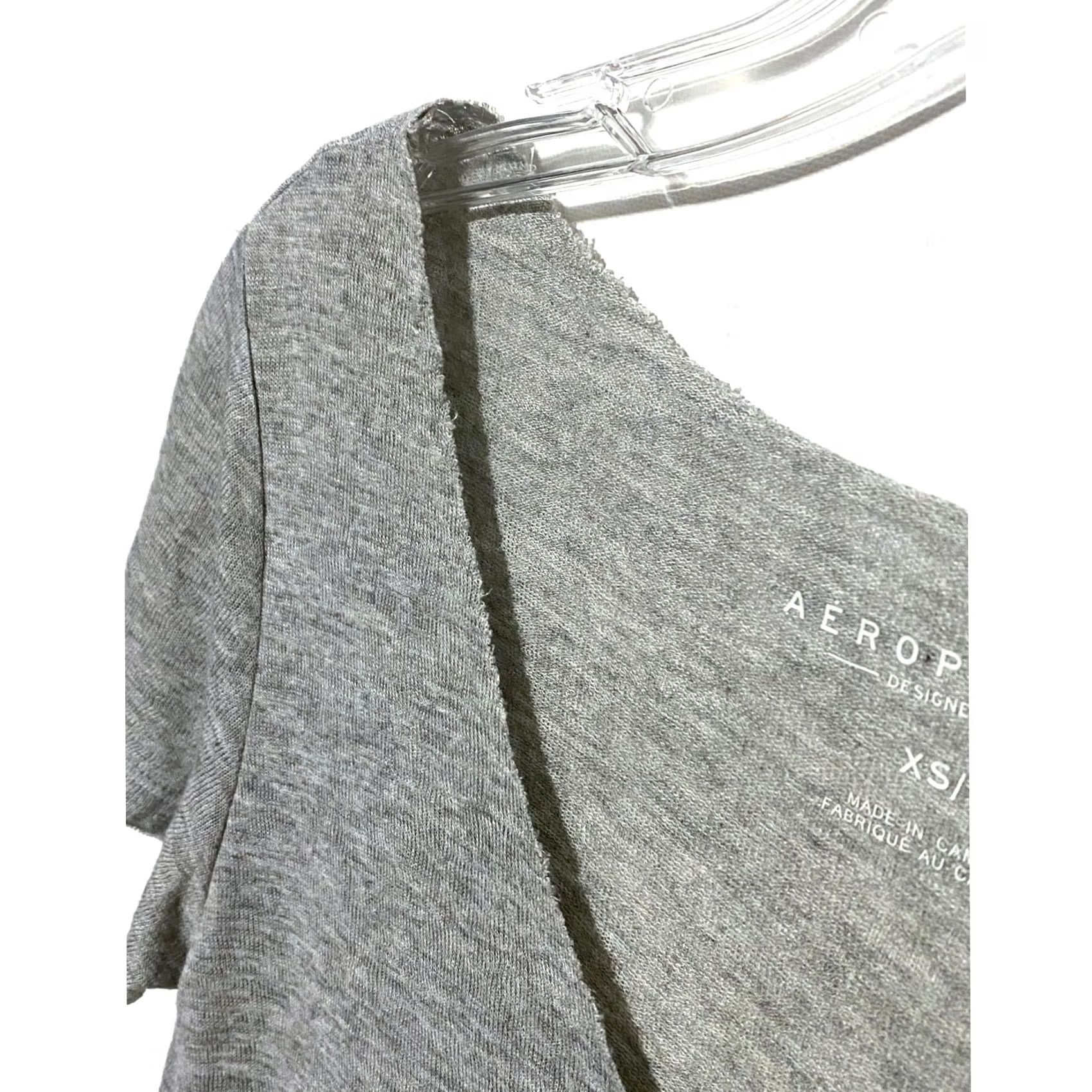 Vintage Aéropostale Gray V Neck Tee TShirt Top Womens XS Classic Casual Neutral TShirt Short Sleeve Pullover Size XS / US 0-2 / IT 36-38 - 5 Thumbnail