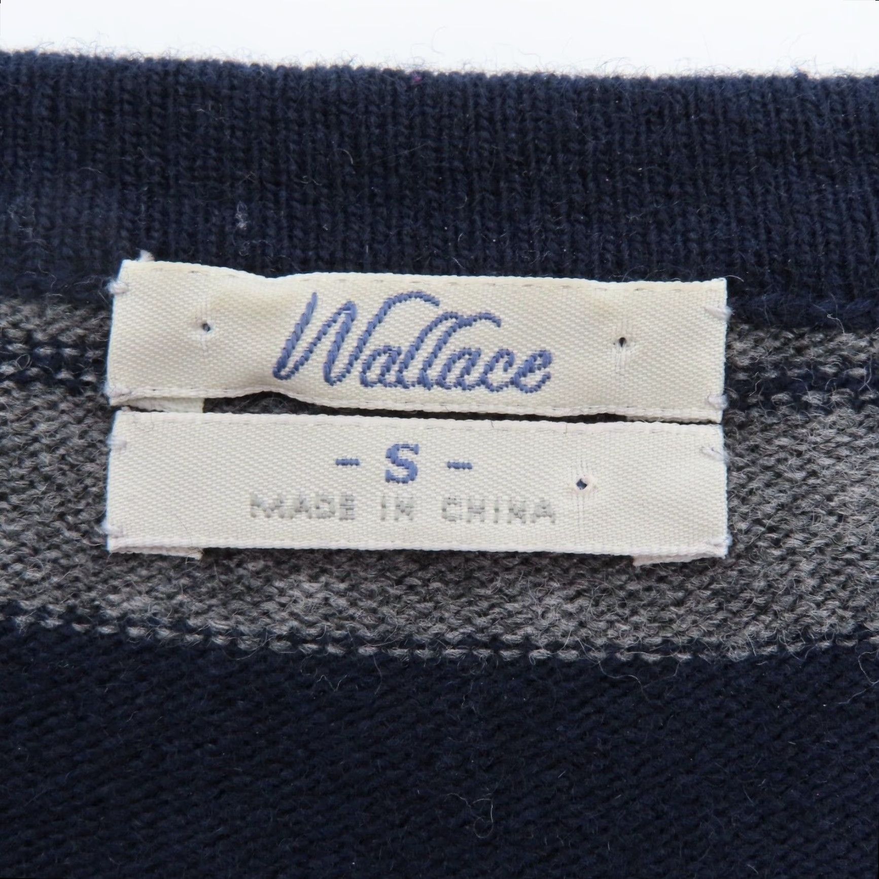 MZ Wallace Wallace Cardigan Sweater Women Small Gray Navy Striped V-Neck Button Wool Cashmere Knit Long Sleeve Regular Fit Size S / US 4 / IT 40 - 6 Thumbnail
