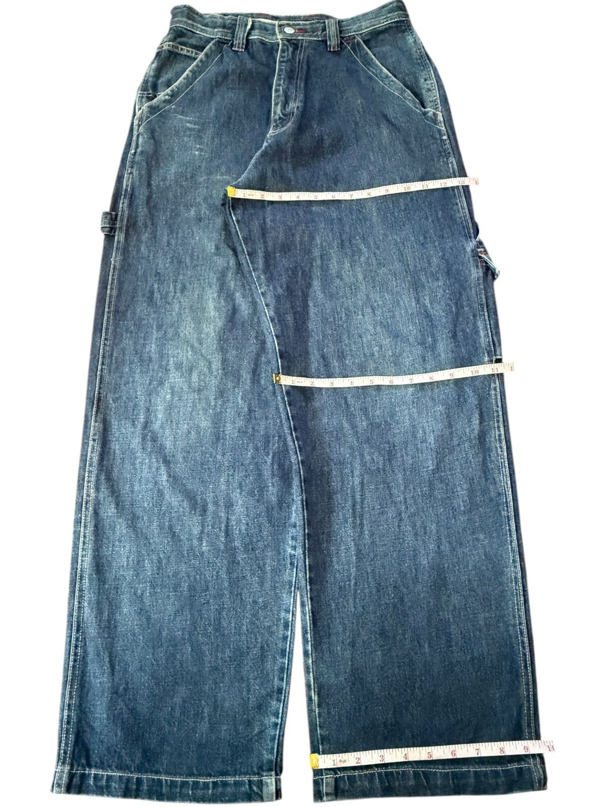 FUCT Vintage Japanese Brand Blue Wash Carpenter Baggy Jeans Size US 29 - 8 Thumbnail