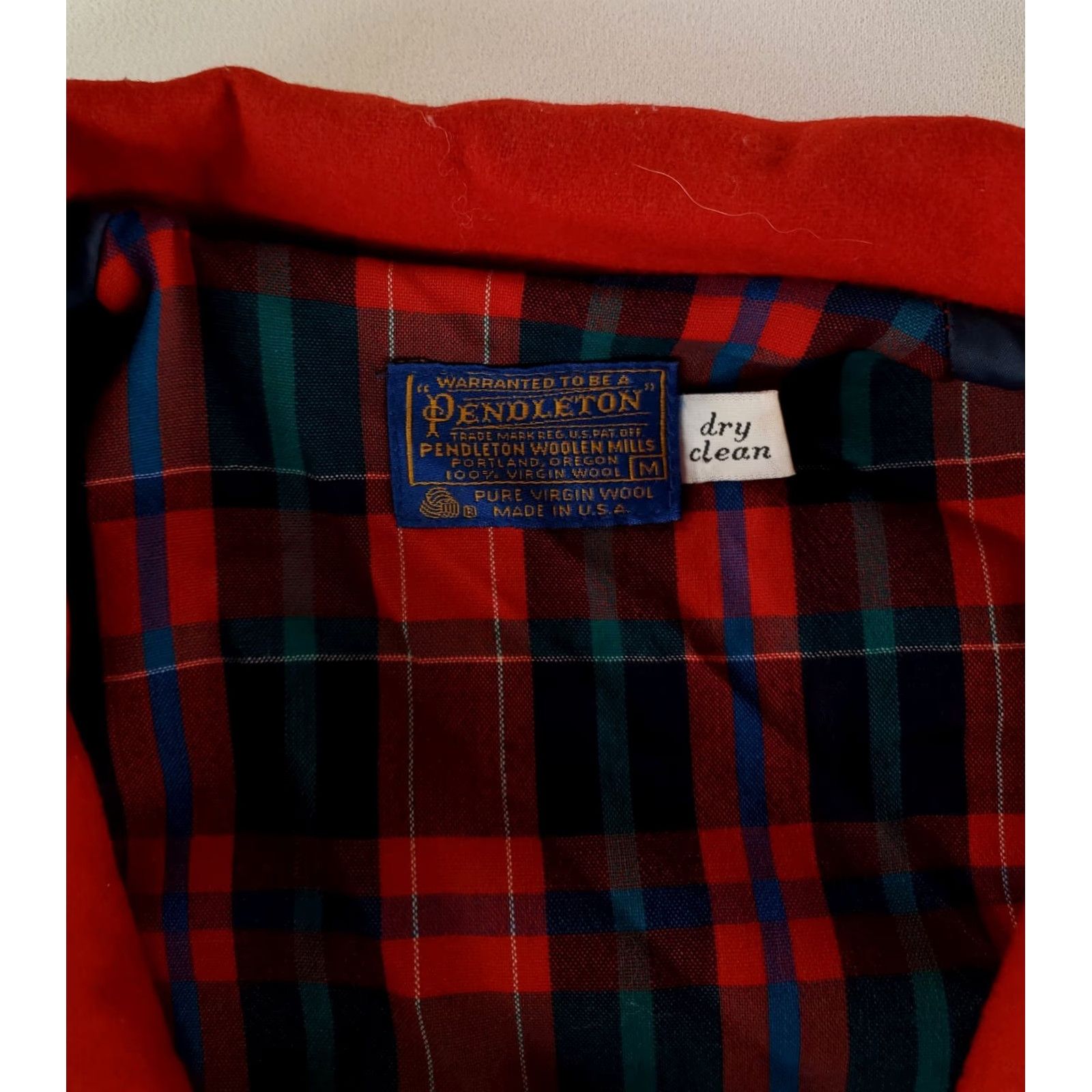 Pendleton VINTAGE Pendleton Bomber Jacket Wool Red M Mens Size US M / EU 48-50 / 2 - 5 Thumbnail